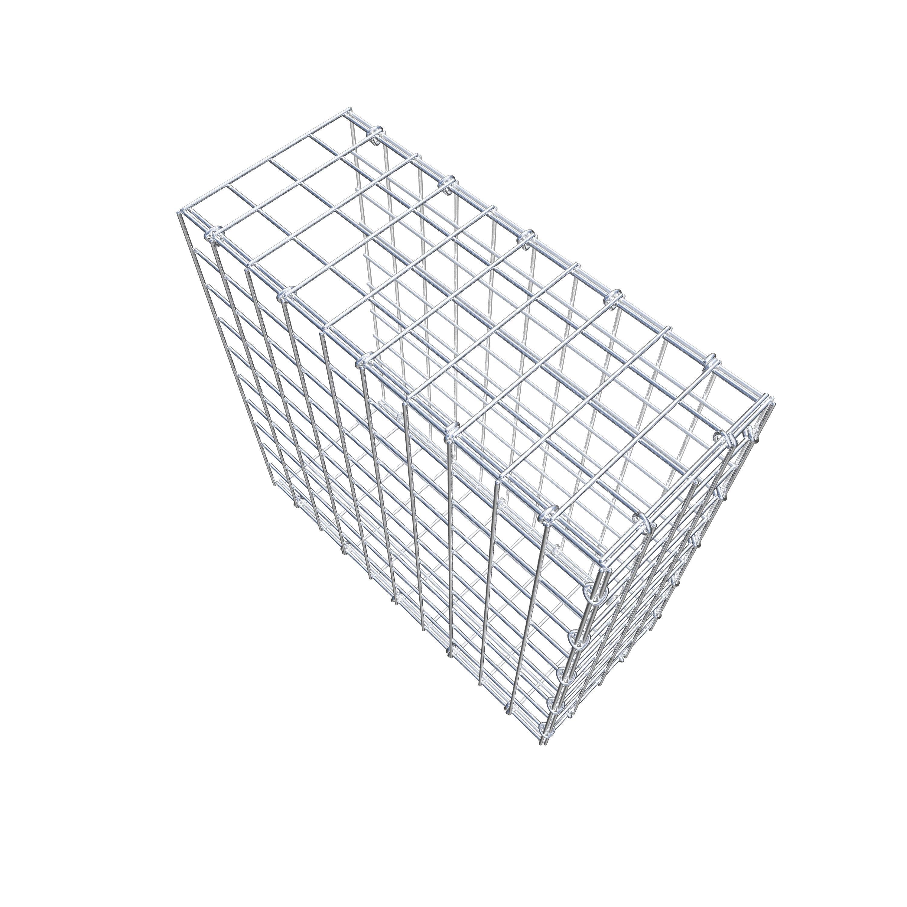 Monteret gabion type 2 50 cm x 50 cm x 20 cm (L x H x D), maskestørrelse 5 cm x 5 cm, C-ring