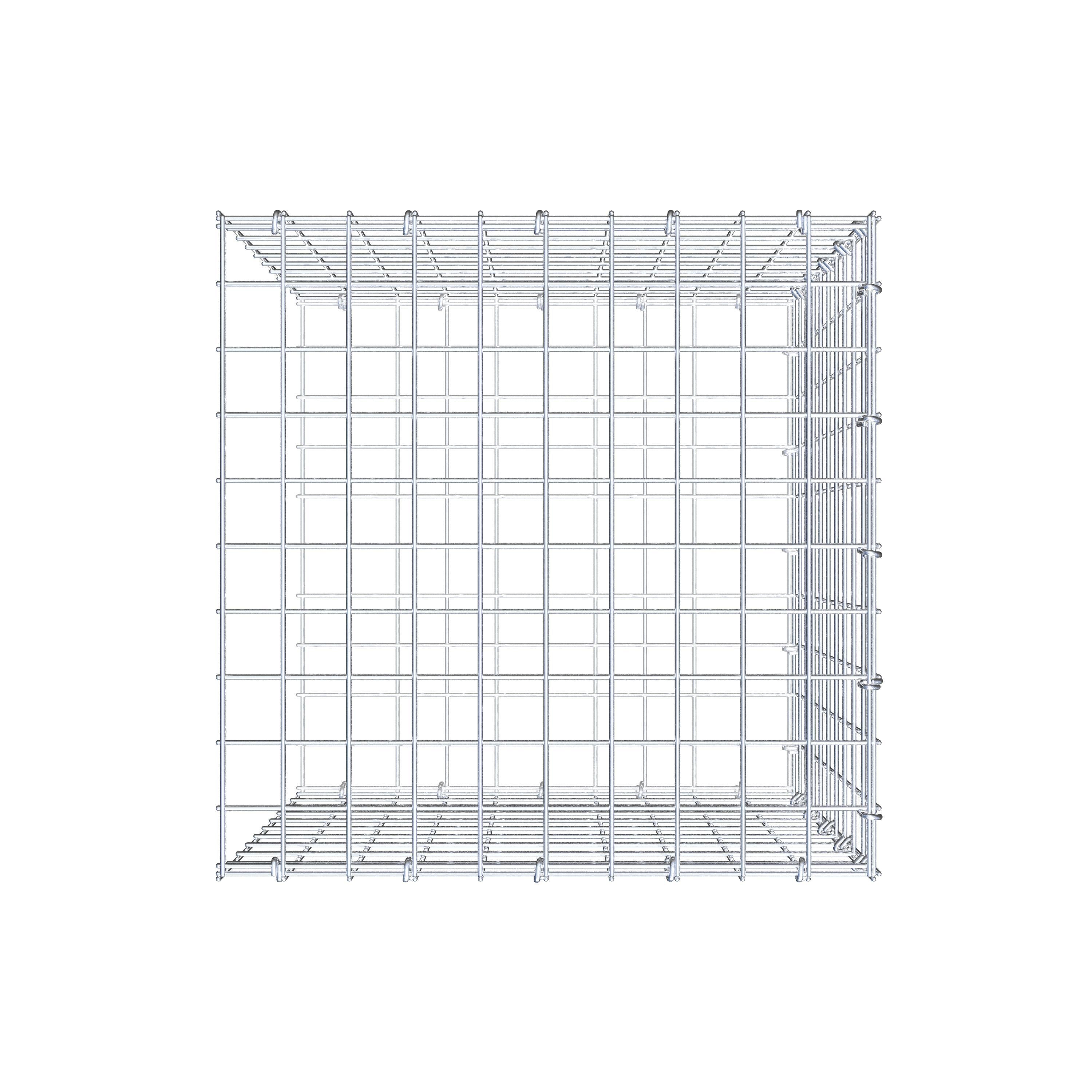 Monteret gabion type 2 50 cm x 50 cm x 50 cm (L x H x D), maskestørrelse 5 cm x 5 cm, C-ring