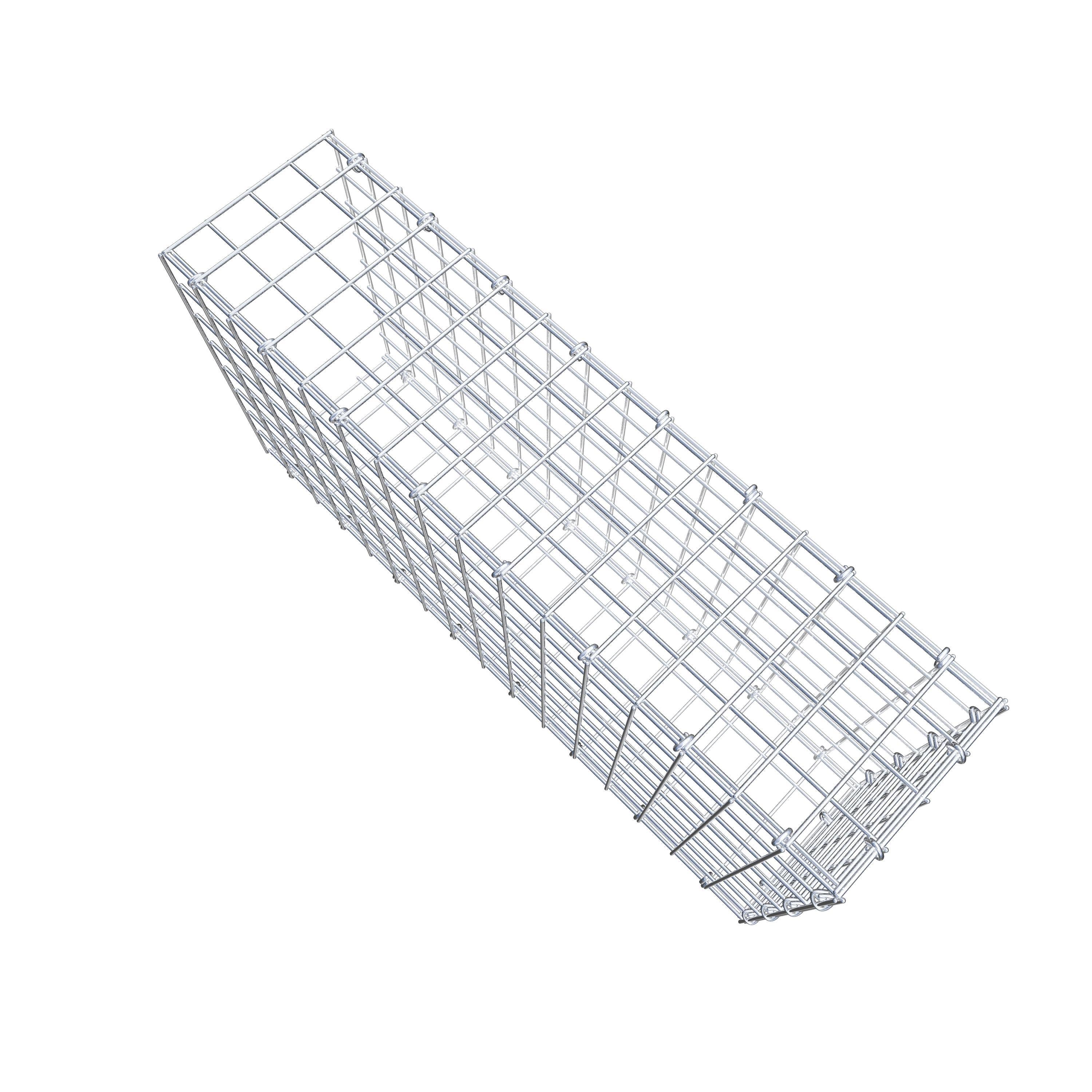 Monteret gabion type 2 80 cm x 40 cm x 20 cm (L x H x D), maskestørrelse 5 cm x 5 cm, C-ring