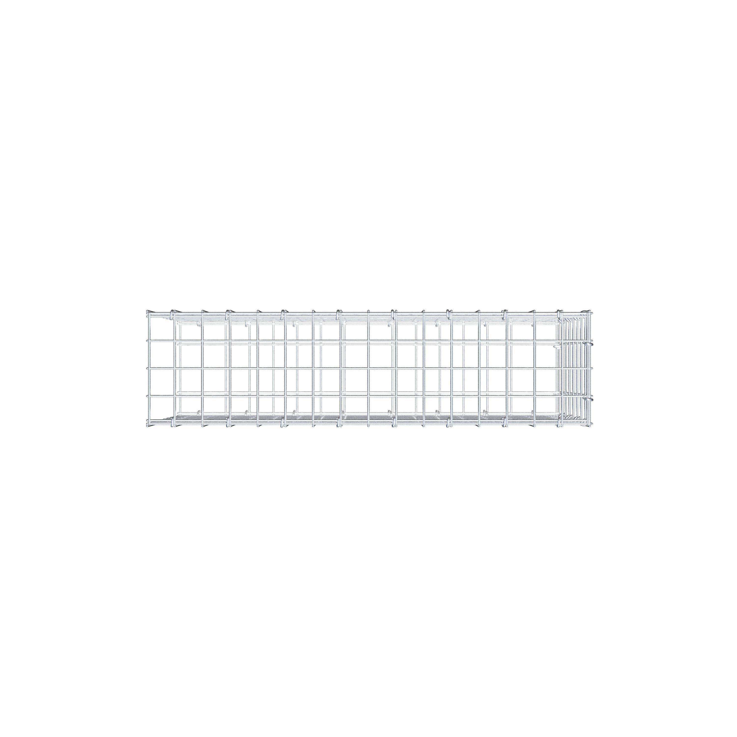 Monteret gabion type 2 80 cm x 40 cm x 20 cm (L x H x D), maskestørrelse 5 cm x 5 cm, C-ring