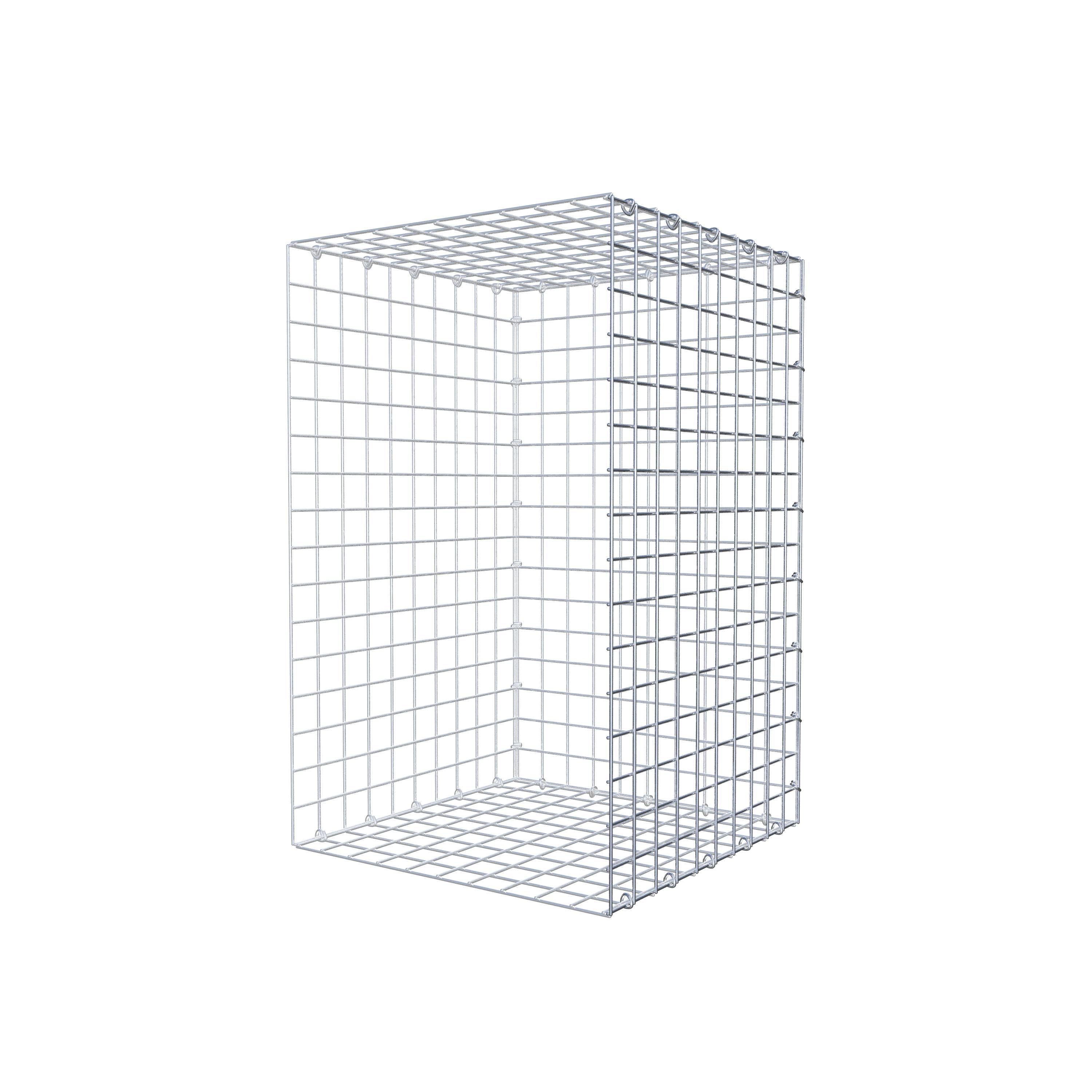 Mounted gabion type 2 80 cm x 50 cm x 50 cm (L x H x D), mesh size 5 cm x 5 cm, C-ring