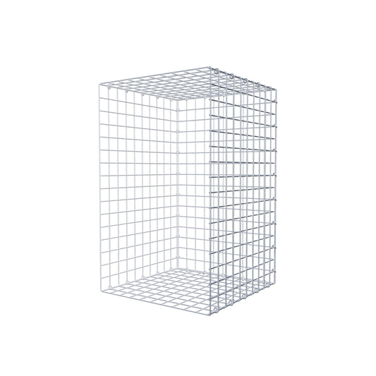 Monteret gabion type 2 80 cm x 50 cm x 50 cm (L x H x D), maskestørrelse 5 cm x 5 cm, C-ring