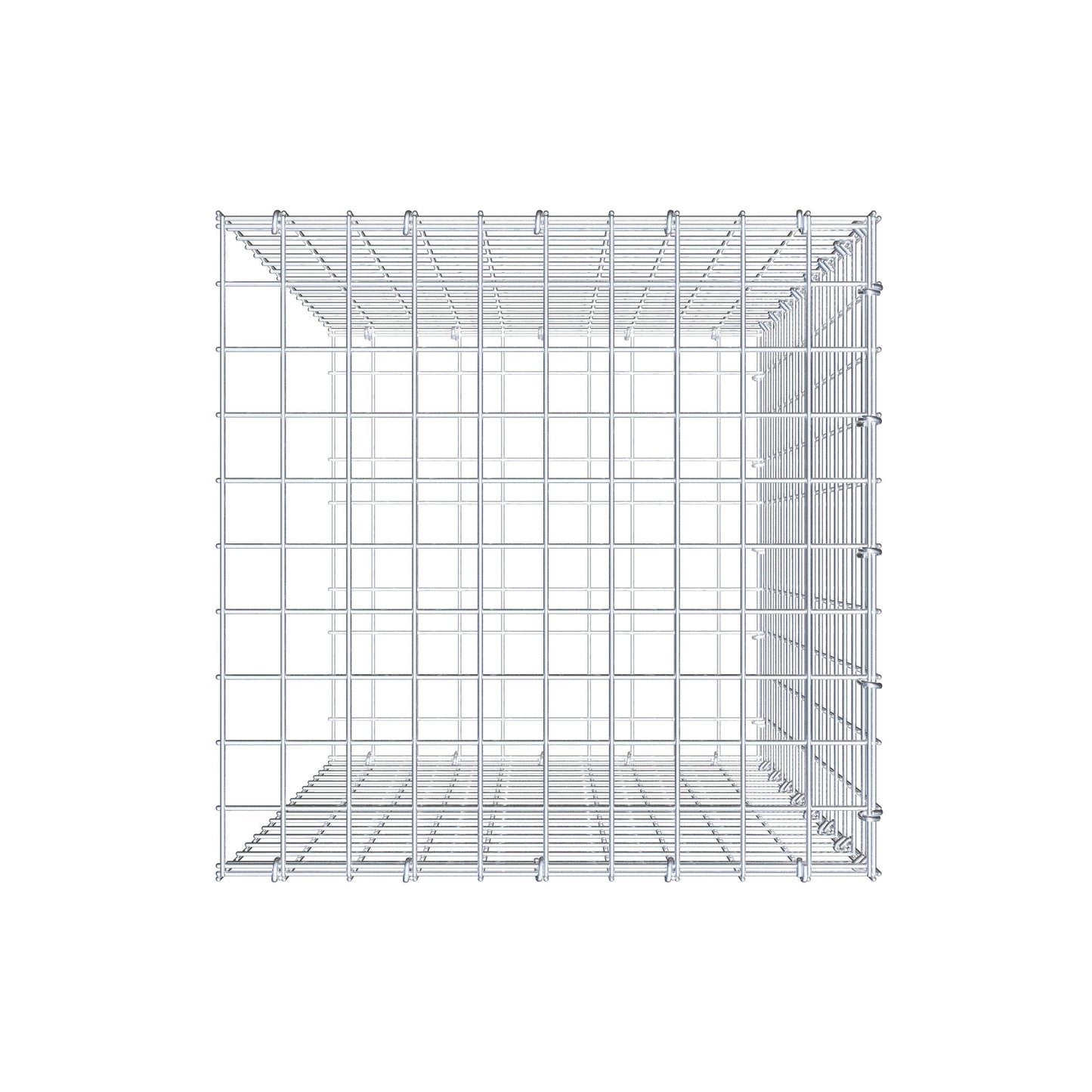 Fourche rapportée type 2 80 cm x 50 cm x 50 cm (L x H x P), mailles 5 cm x 5 cm, anneau C