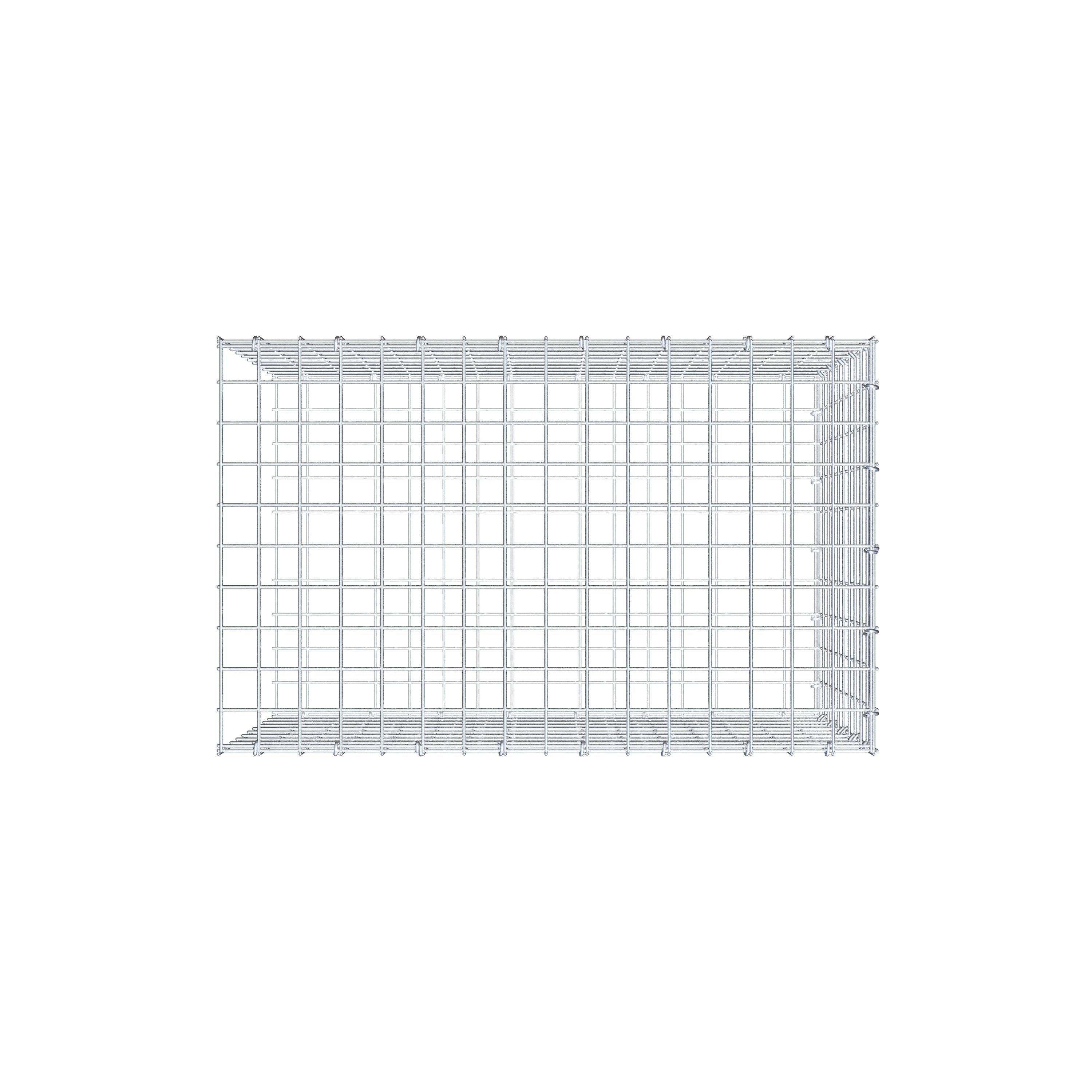 Monteret gabion type 2 80 cm x 50 cm x 50 cm (L x H x D), maskestørrelse 5 cm x 5 cm, C-ring