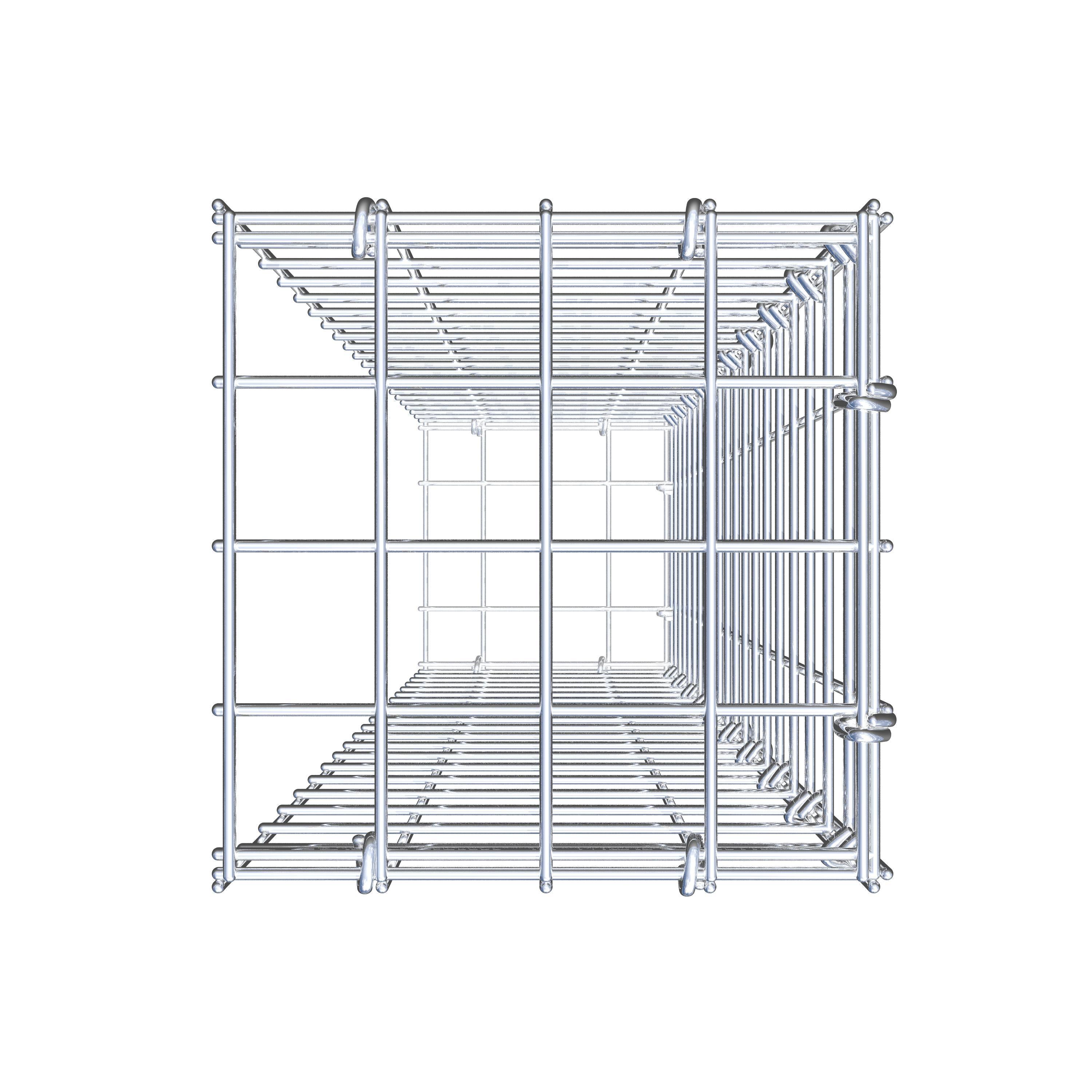 Monteret gabion type 2 100 cm x 20 cm x 20 cm (L x H x D), maskestørrelse 5 cm x 5 cm, C-ring