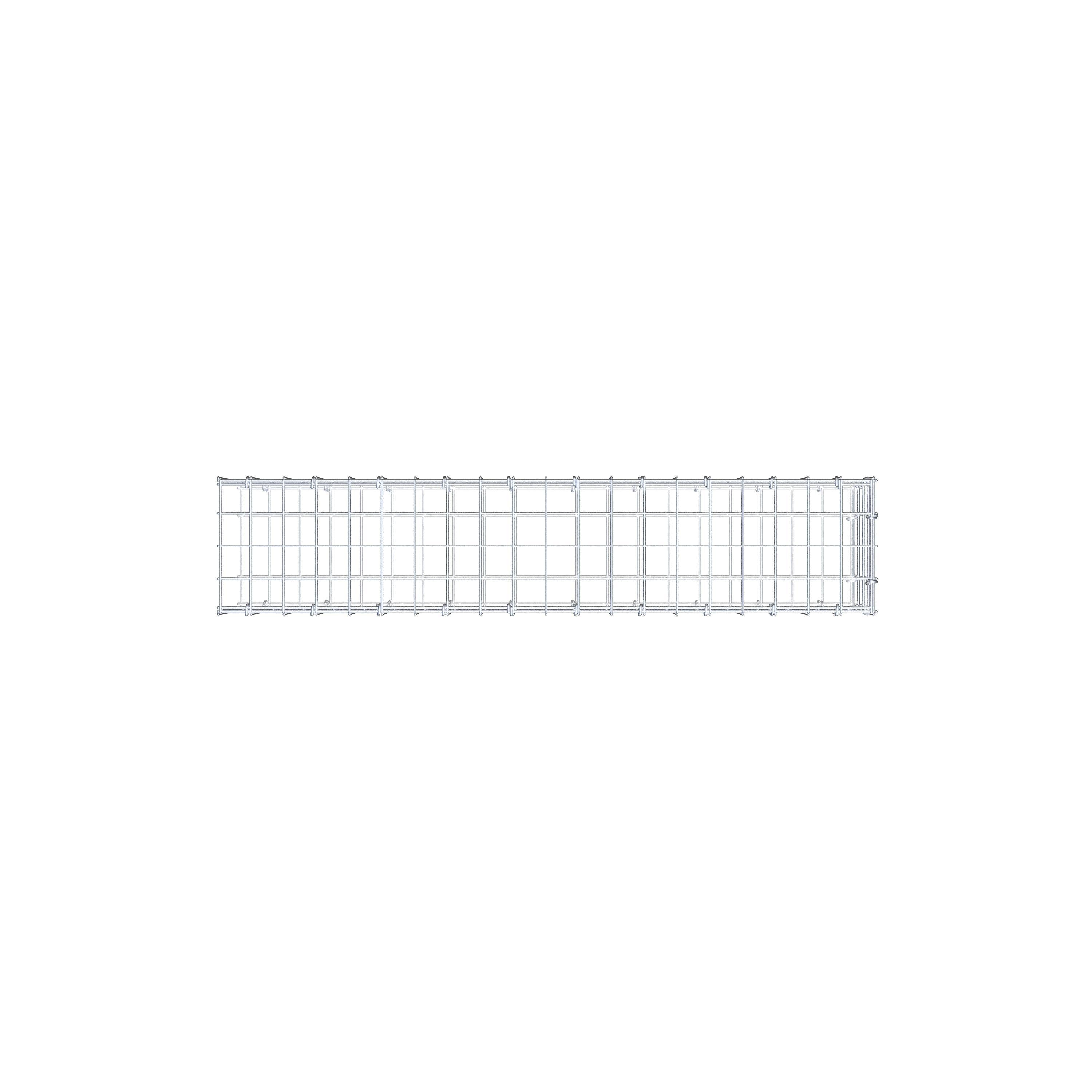 Monteret gabion type 2 100 cm x 20 cm x 20 cm (L x H x D), maskestørrelse 5 cm x 5 cm, C-ring