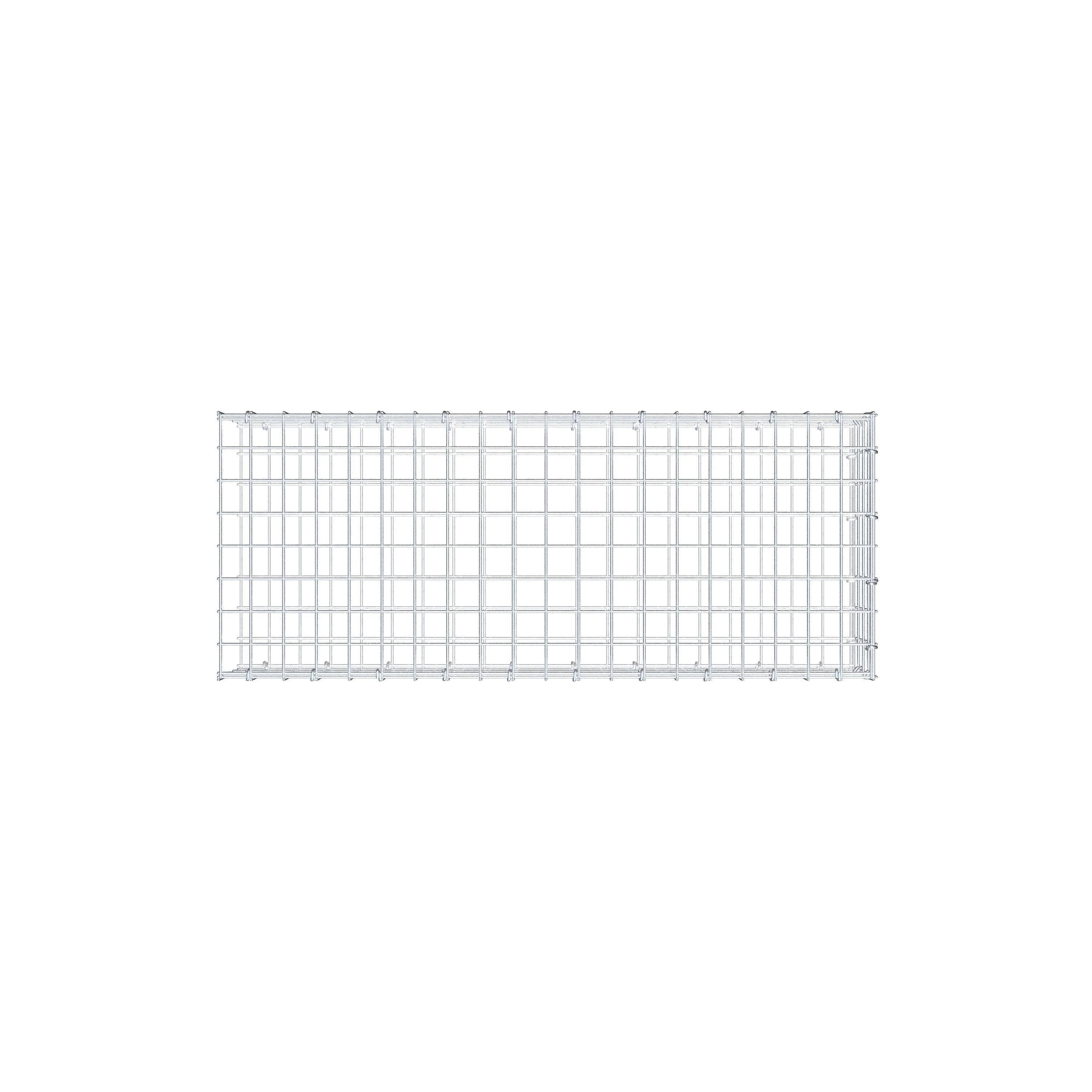 Mounted gabion type 2 100 cm x 20 cm x 40 cm (L x H x D), mesh size 5 cm x 5 cm, C-ring