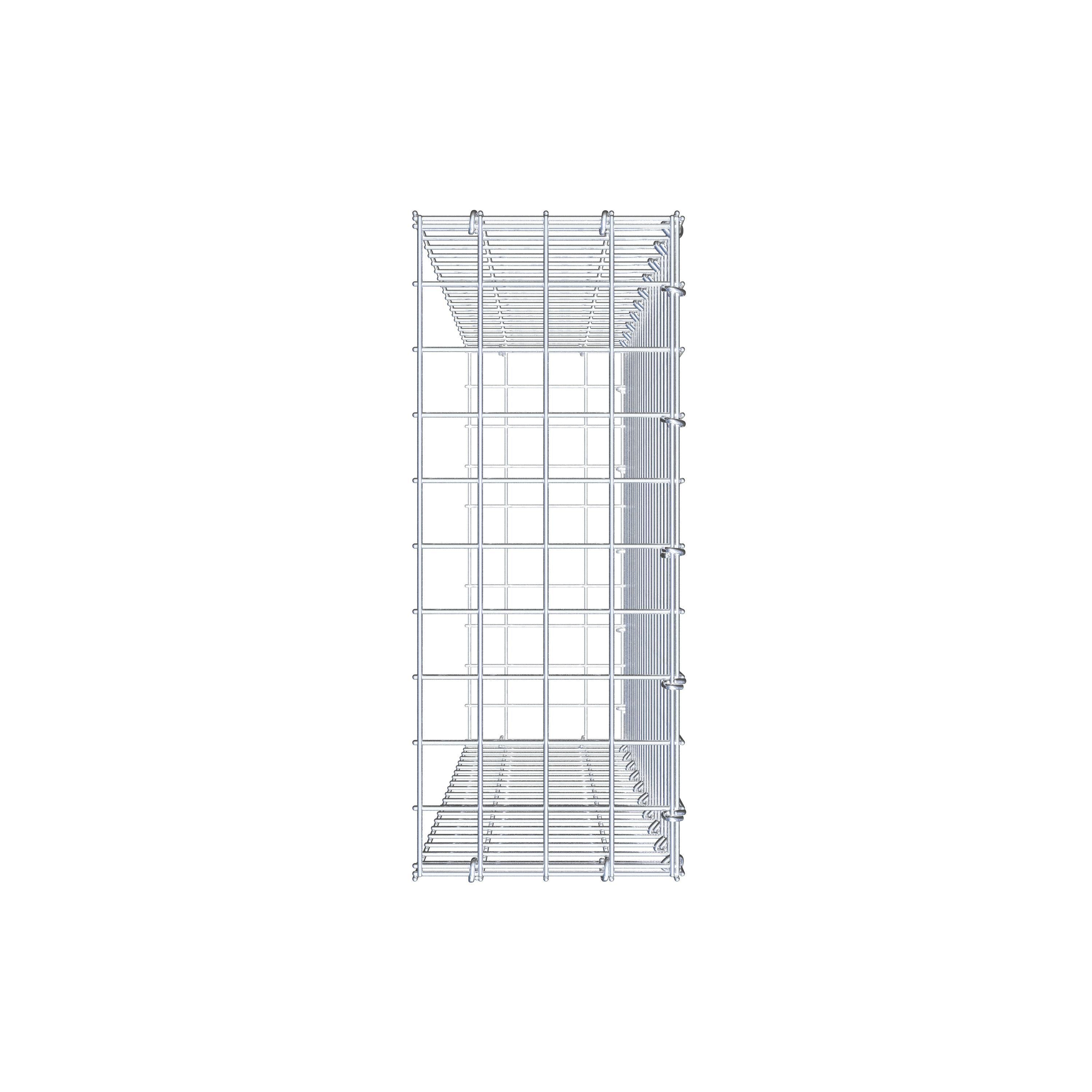 Anbaugabione Typ 2 100 cm x 20 cm x 50 cm (L x H x T), Maschenweite 5 cm x 5 cm, C-Ring