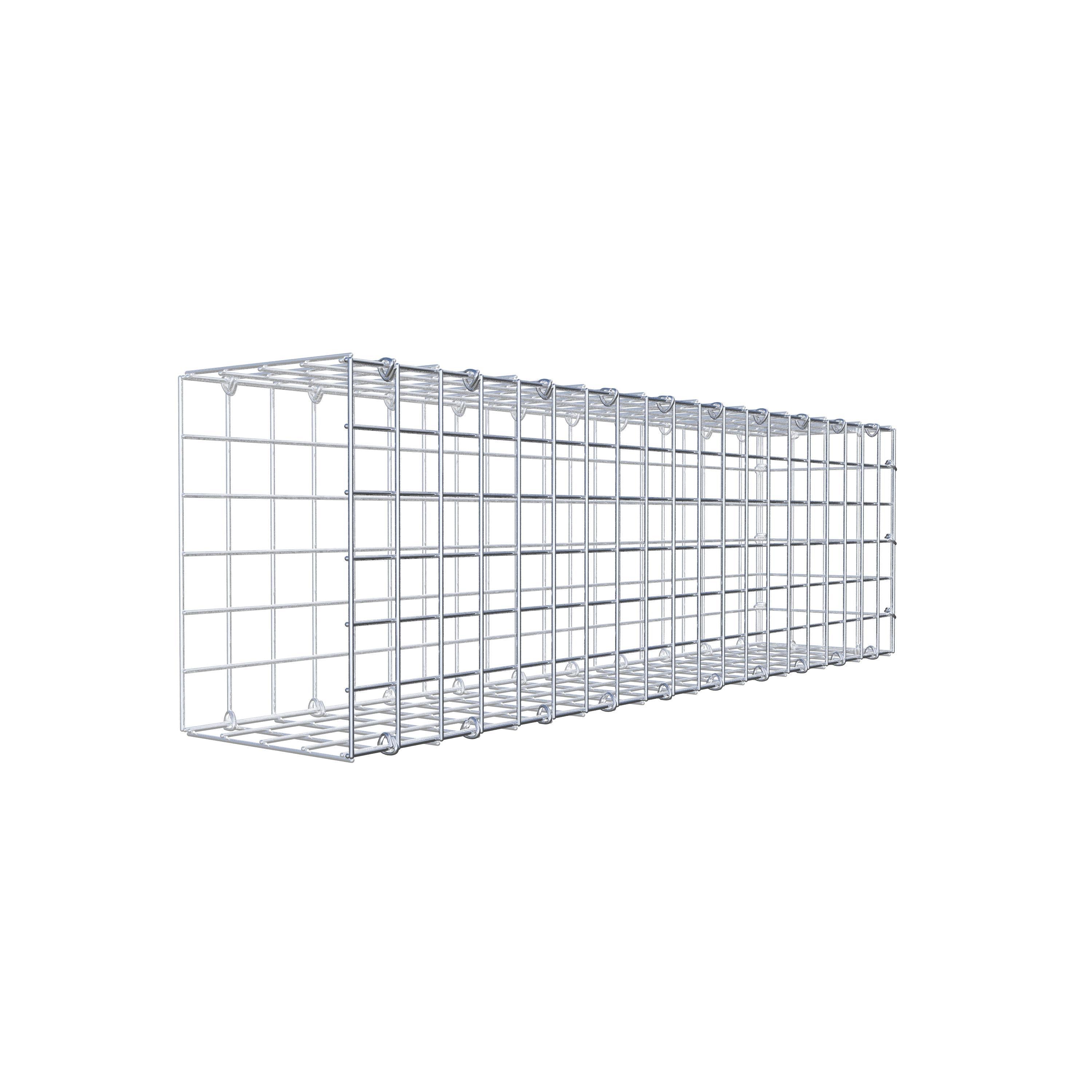 Mounted gabion type 2 100 cm x 30 cm x 20 cm (L x H x D), mesh size 5 cm x 5 cm, C-ring