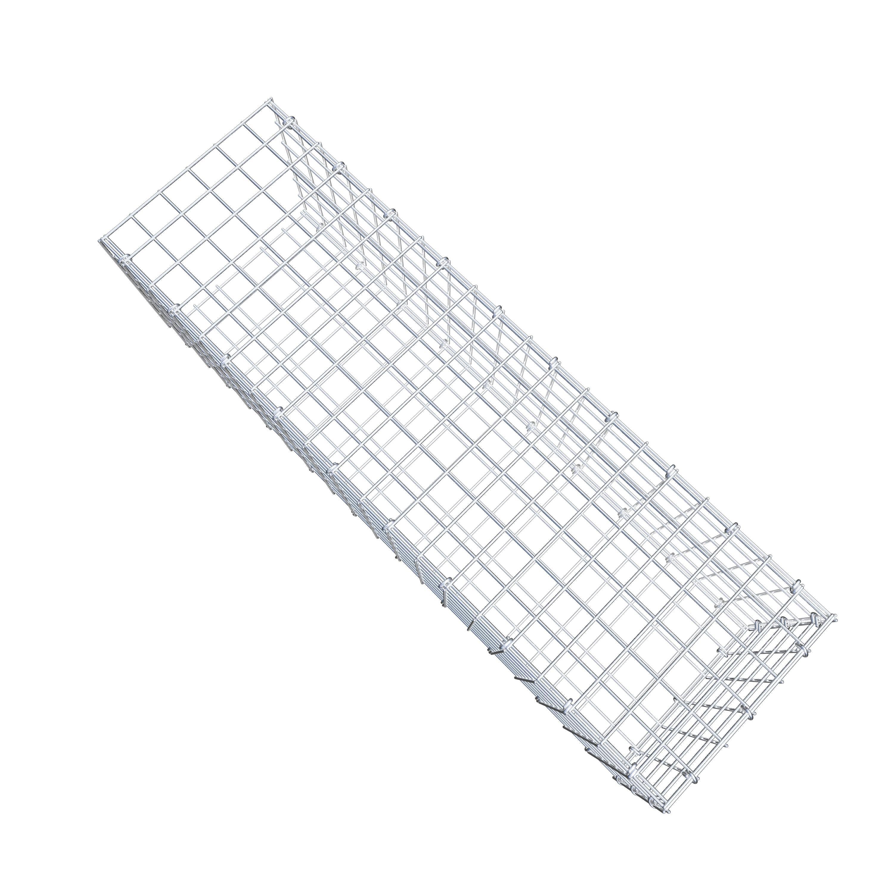 Mounted gabion type 2 100 cm x 30 cm x 30 cm (L x H x D), mesh size 5 cm x 5 cm, C-ring