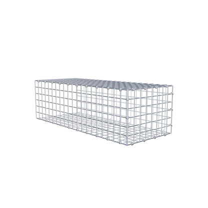 Mounted gabion type 2 100 cm x 30 cm x 40 cm (L x H x D), mesh size 5 cm x 5 cm, C-ring