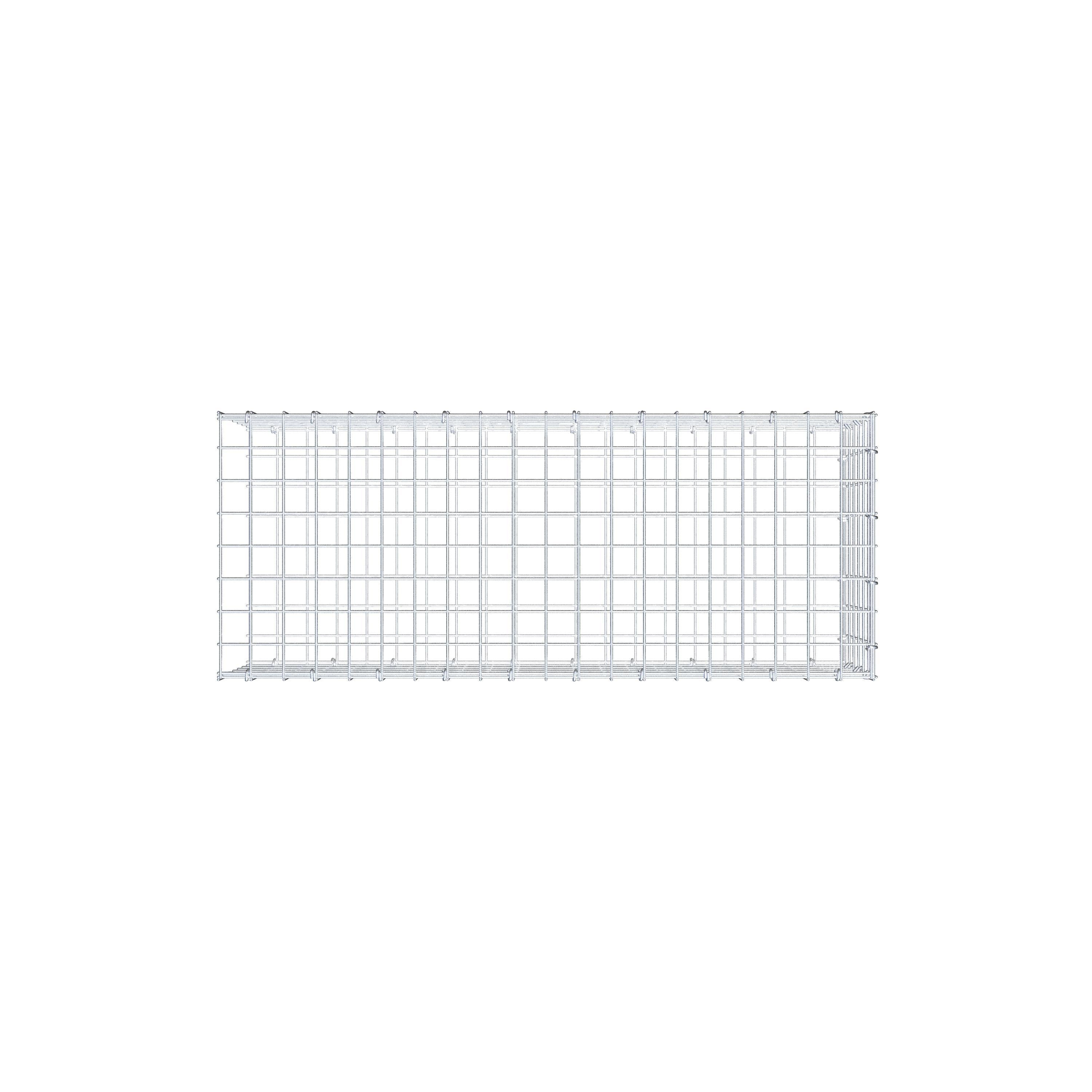 Mounted gabion type 2 100 cm x 30 cm x 40 cm (L x H x D), mesh size 5 cm x 5 cm, C-ring