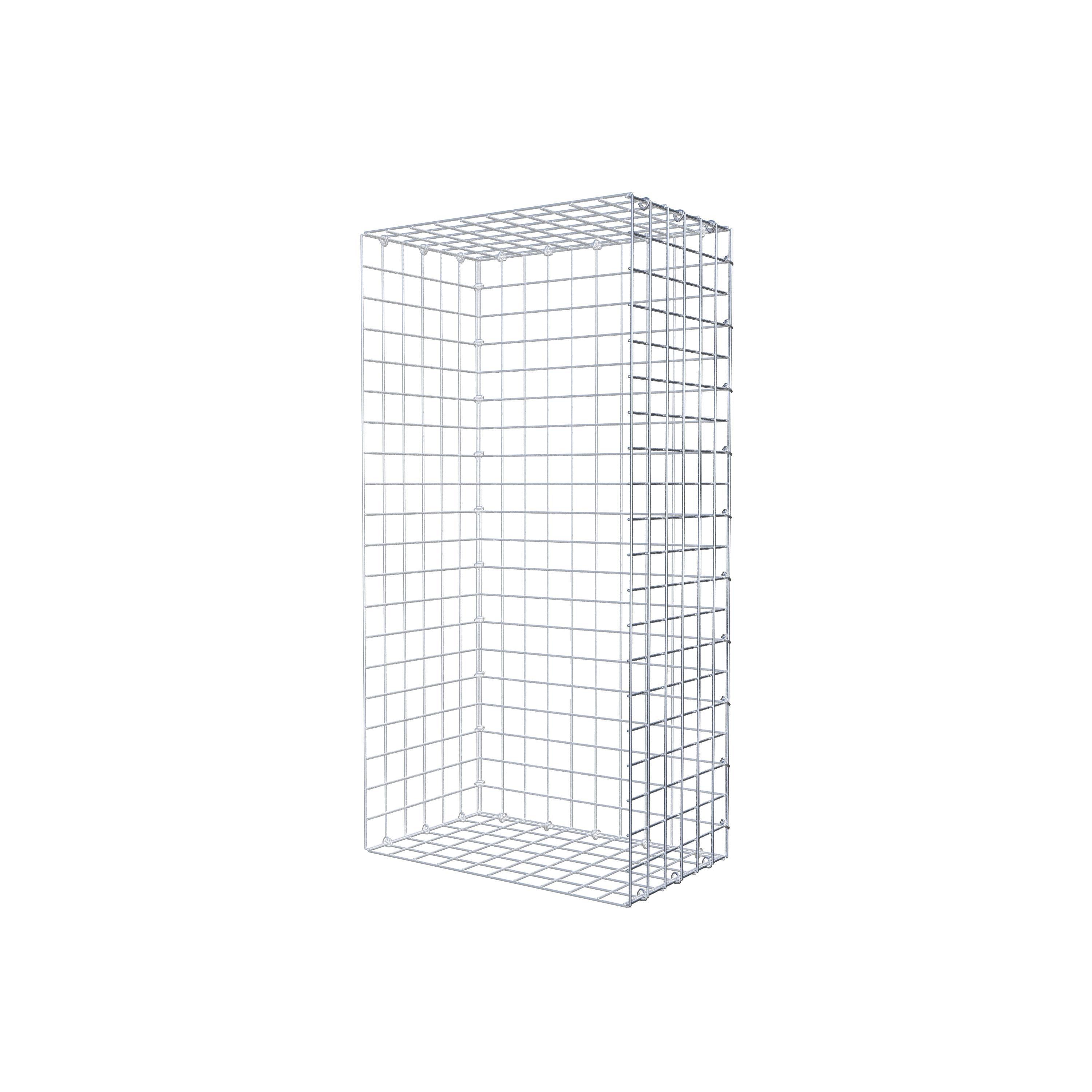 Monteret gabion type 2 100 cm x 30 cm x 50 cm (L x H x D), maskestørrelse 5 cm x 5 cm, C-ring