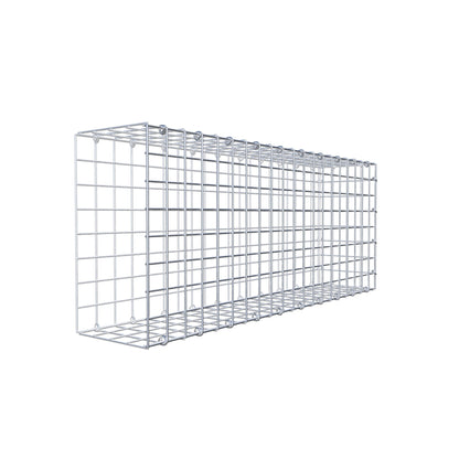 Typ 2 påbyggnadsgabion 100 cm x 40 cm x 20 cm (L x H x D), maskstorlek 5 cm x 5 cm, C-ring