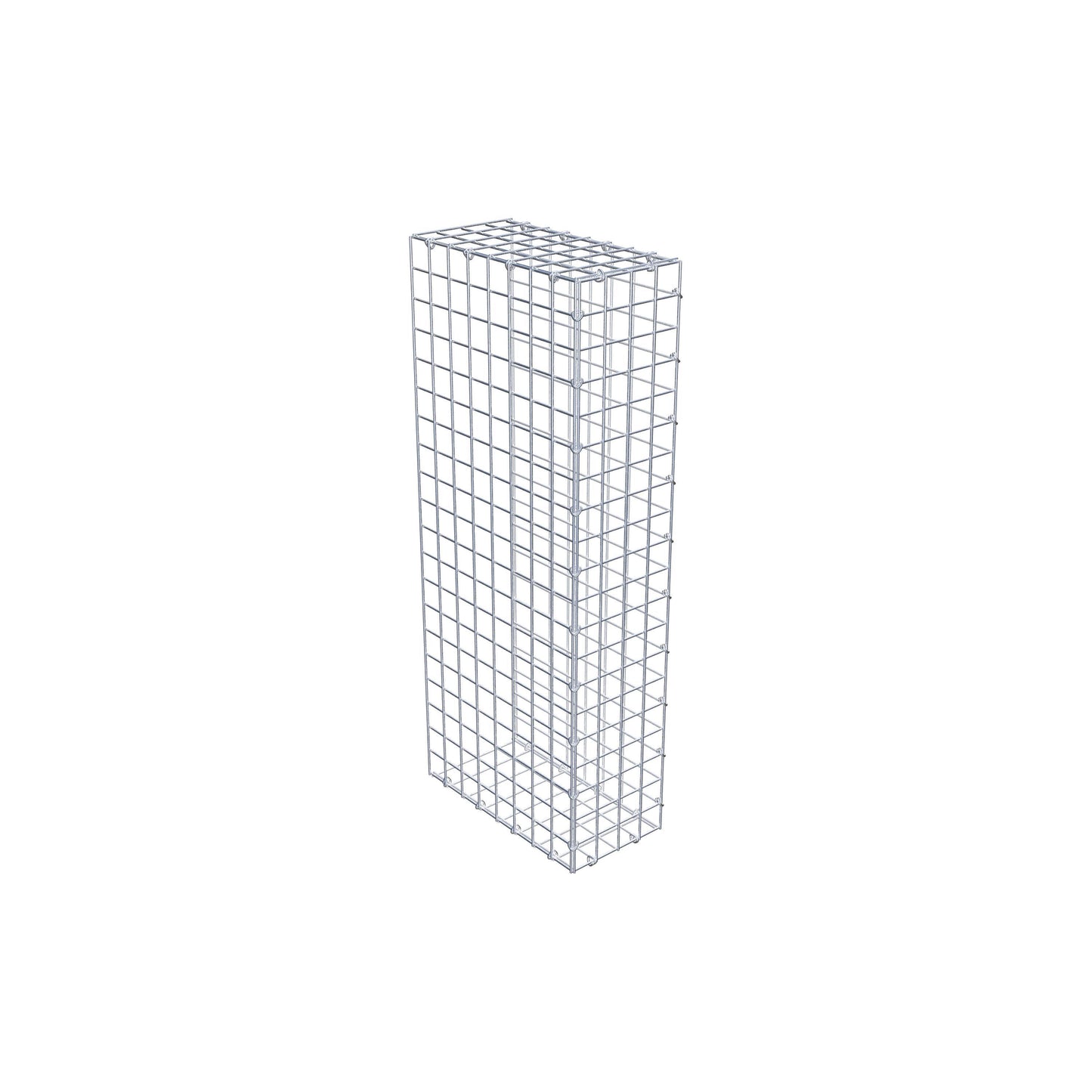 Typ 2 påbyggnadsgabion 100 cm x 40 cm x 20 cm (L x H x D), maskstorlek 5 cm x 5 cm, C-ring
