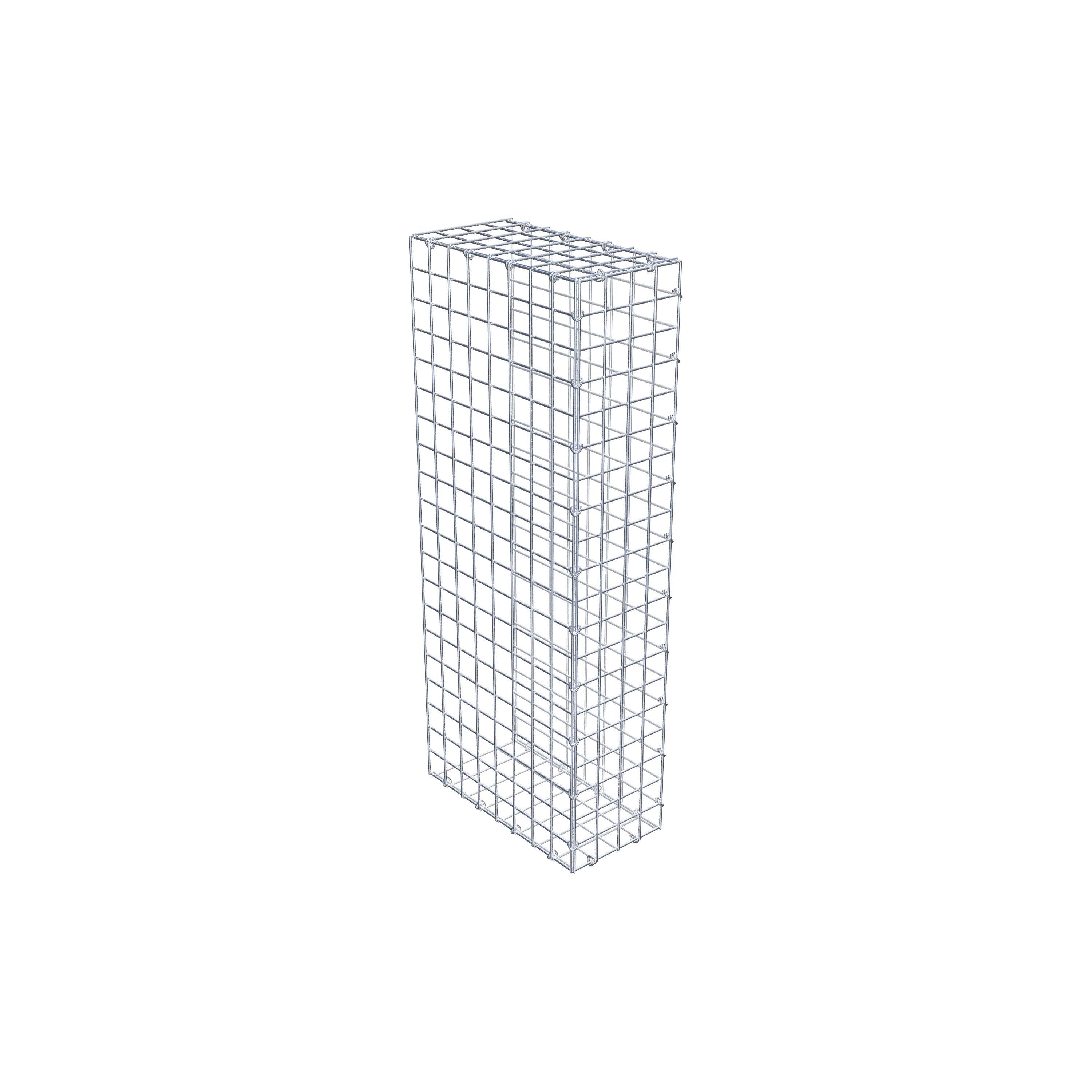 Monteret gabion type 2 100 cm x 40 cm x 20 cm (L x H x D), maskestørrelse 5 cm x 5 cm, C-ring