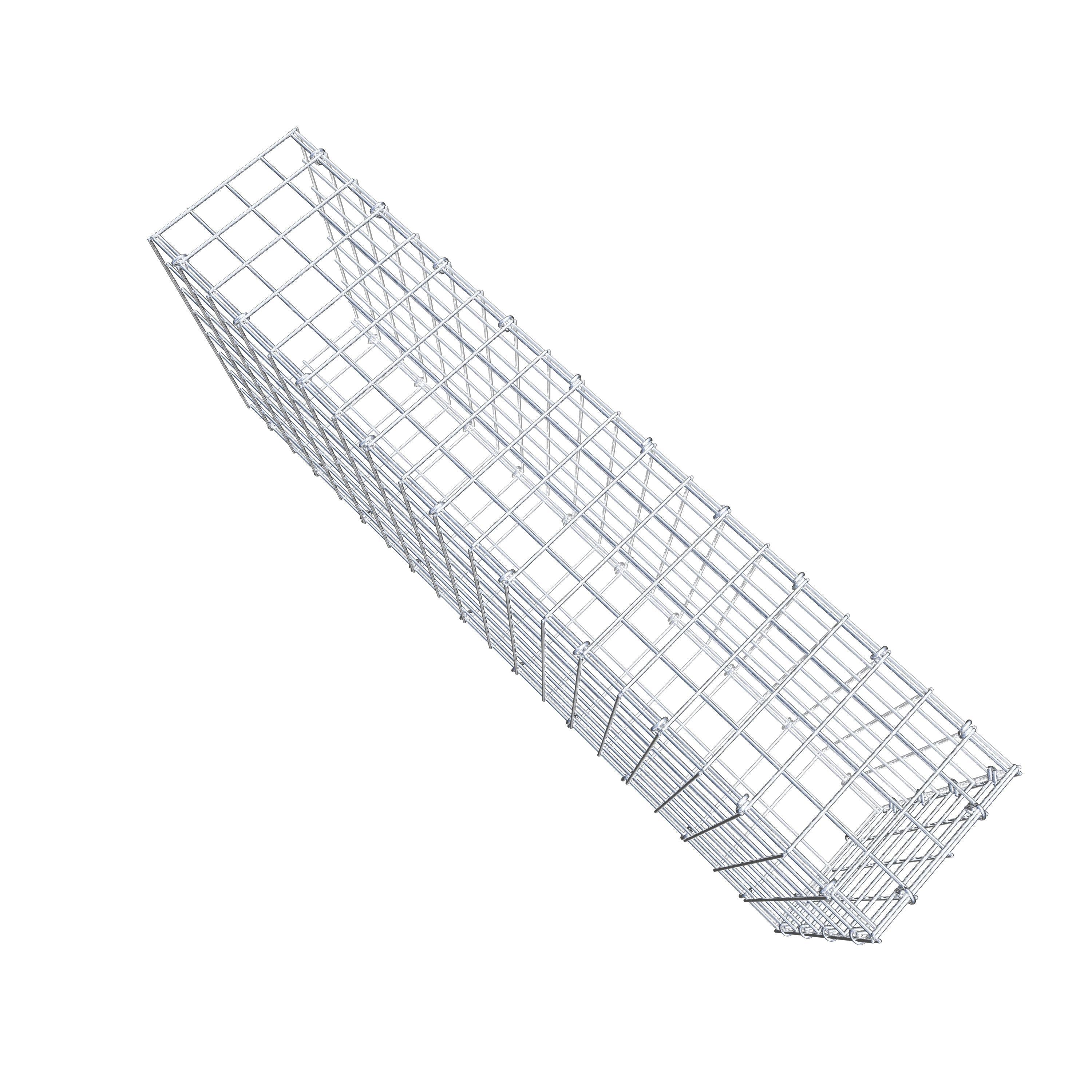 Monteret gabion type 2 100 cm x 40 cm x 20 cm (L x H x D), maskestørrelse 5 cm x 5 cm, C-ring