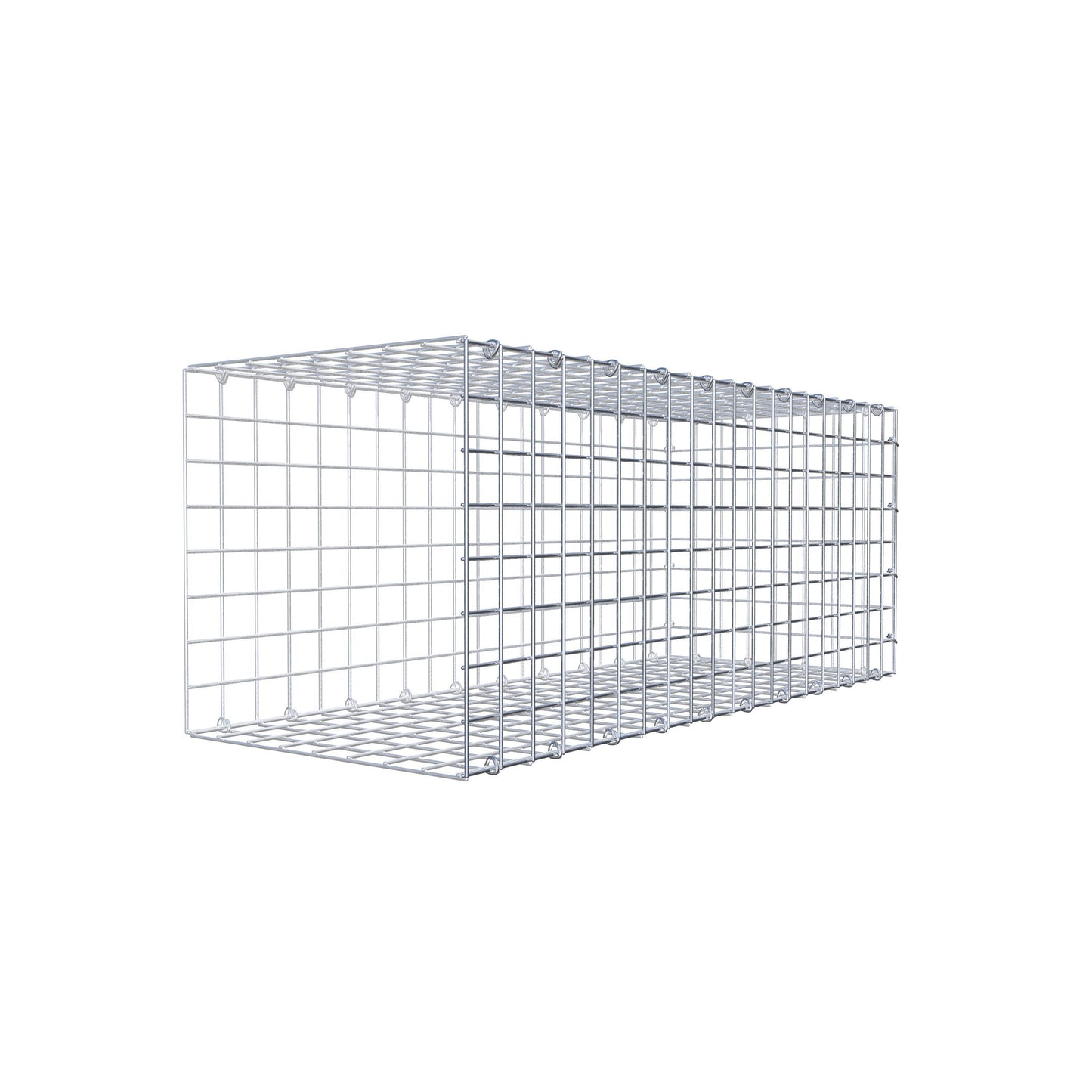 Monteret gabion type 2 100 cm x 40 cm x 40 cm (L x H x D), maskestørrelse 5 cm x 5 cm, C-ring