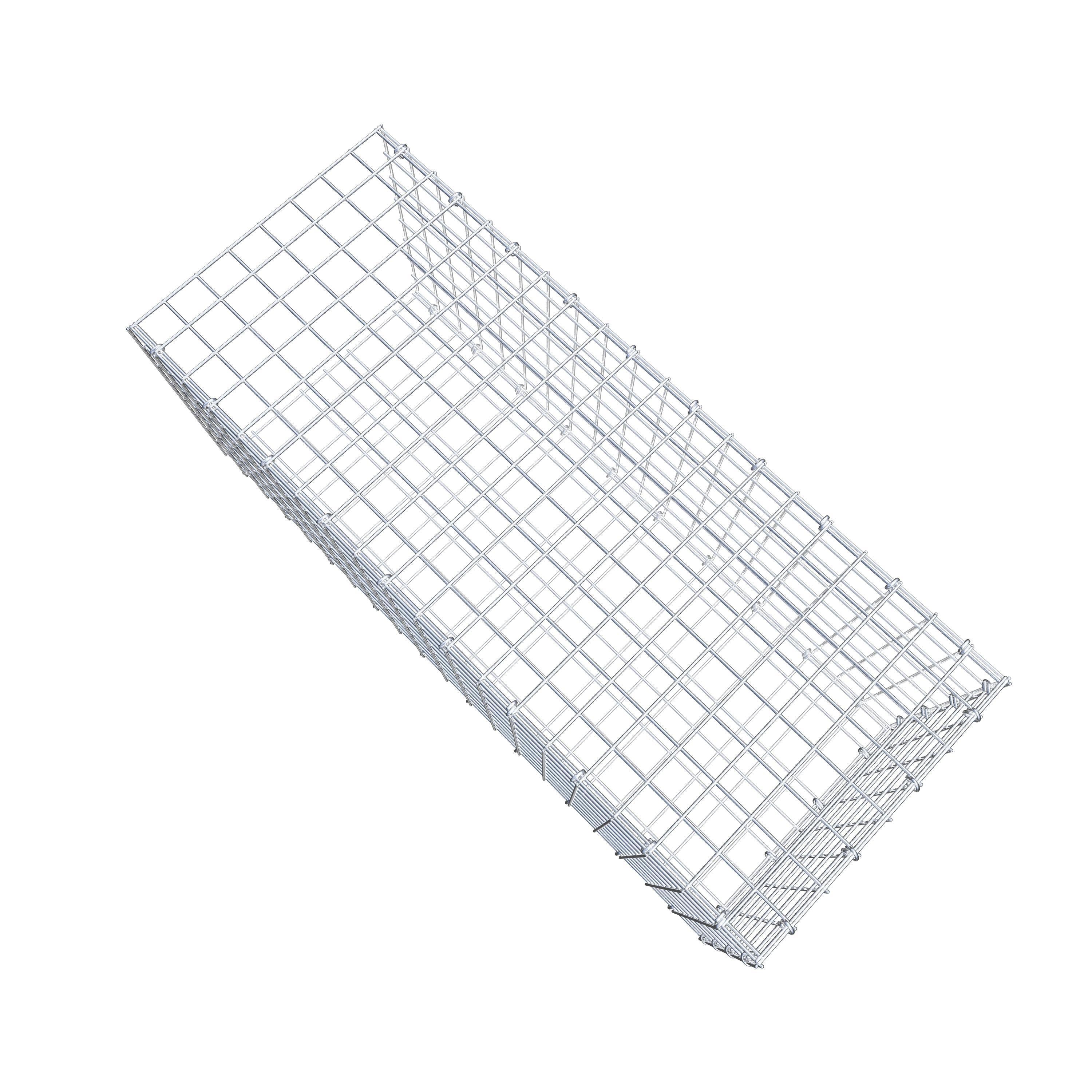 Monteret gabion type 2 100 cm x 40 cm x 40 cm (L x H x D), maskestørrelse 5 cm x 5 cm, C-ring