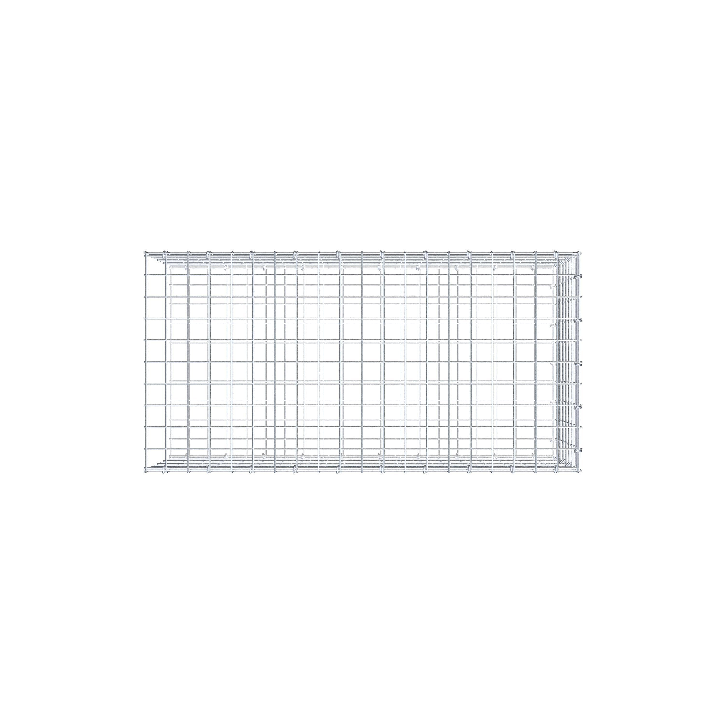 Mounted gabion type 2 100 cm x 40 cm x 50 cm (L x H x D), mesh size 5 cm x 5 cm, C-ring