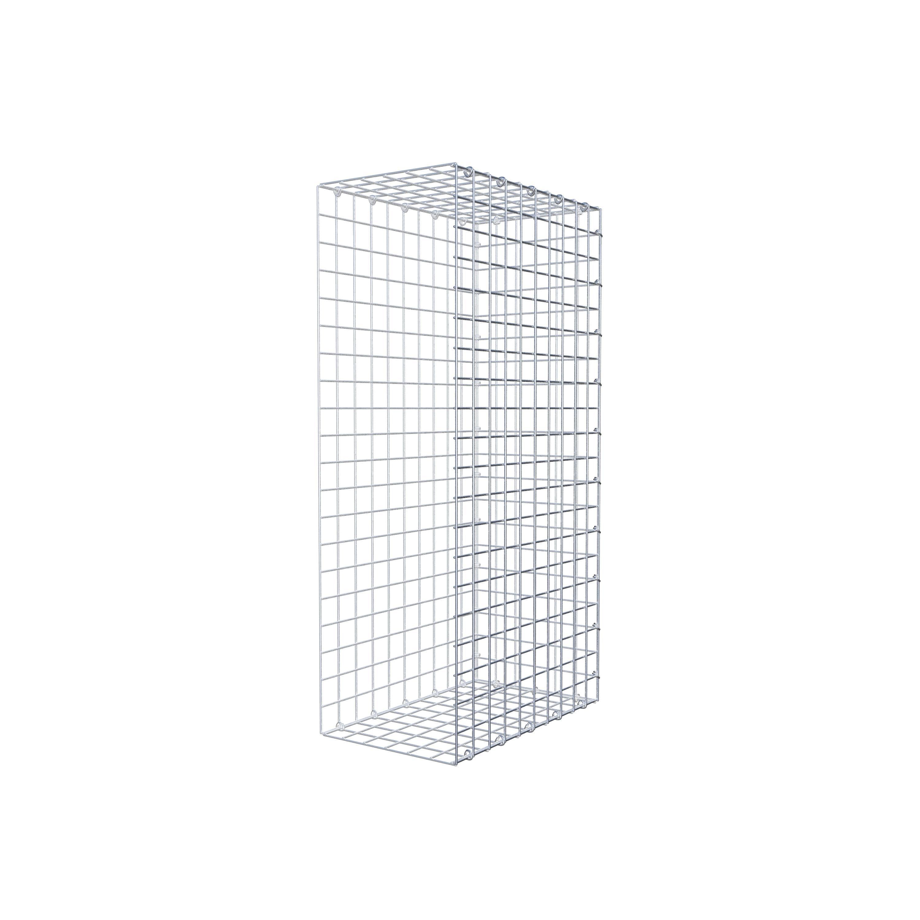 Monteret gabion type 2 100 cm x 50 cm x 30 cm (L x H x D), maskestørrelse 5 cm x 5 cm, C-ring