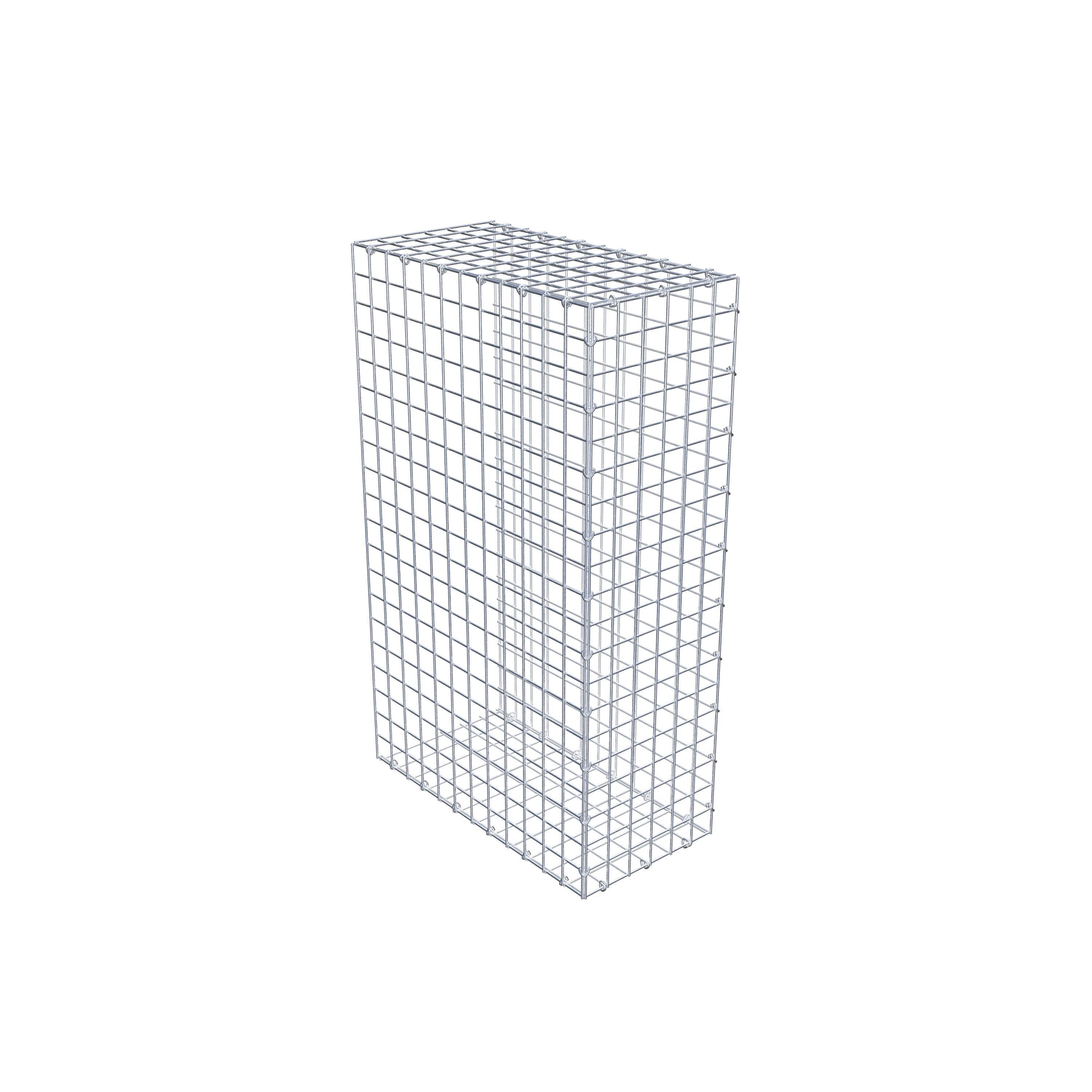 Monteret gabion type 2 100 cm x 60 cm x 30 cm (L x H x D), maskestørrelse 5 cm x 5 cm, C-ring