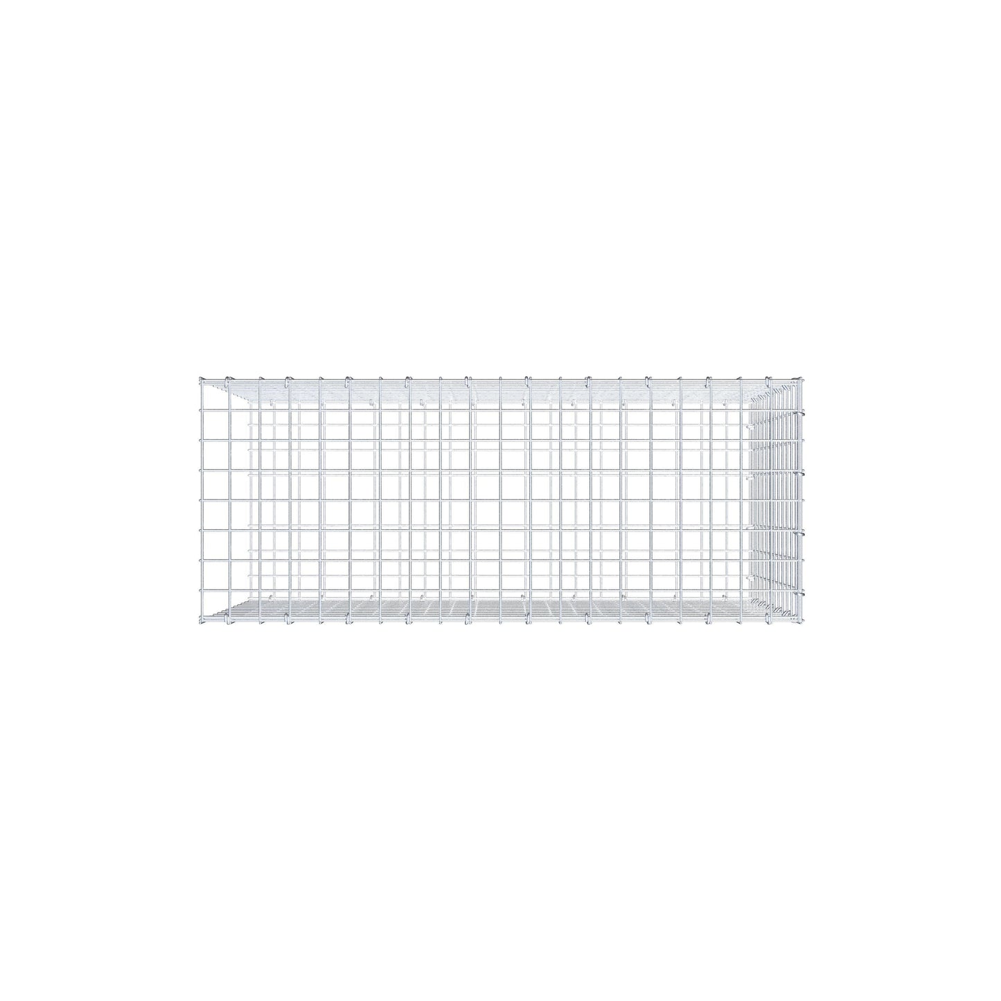 Anbaugabione Typ 2 100 cm x 60 cm x 40 cm (L x H x T), Maschenweite 5 cm x 5 cm, C-Ring