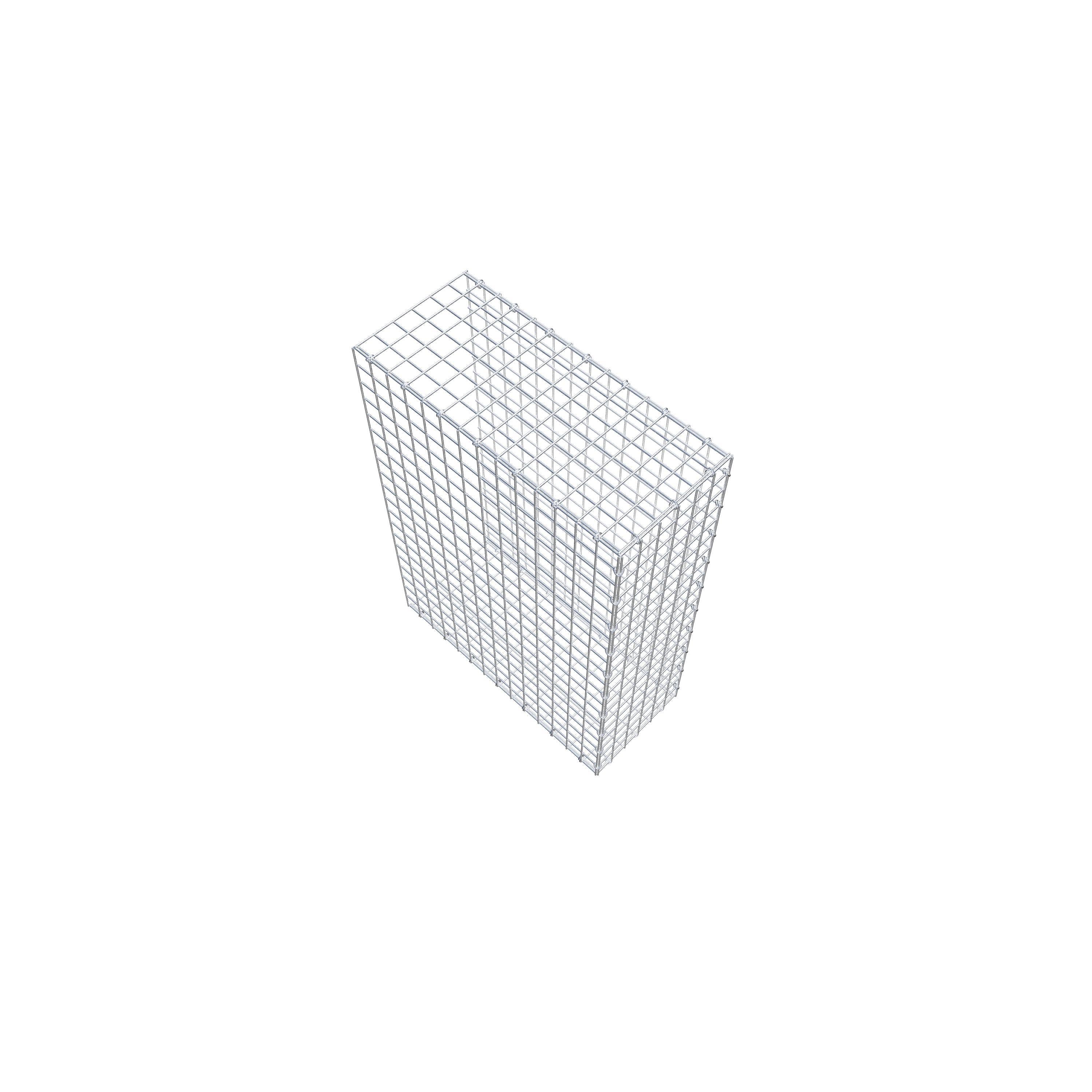 Monteret gabion type 2 100 cm x 70 cm x 30 cm (L x H x D), maskestørrelse 5 cm x 5 cm, C-ring