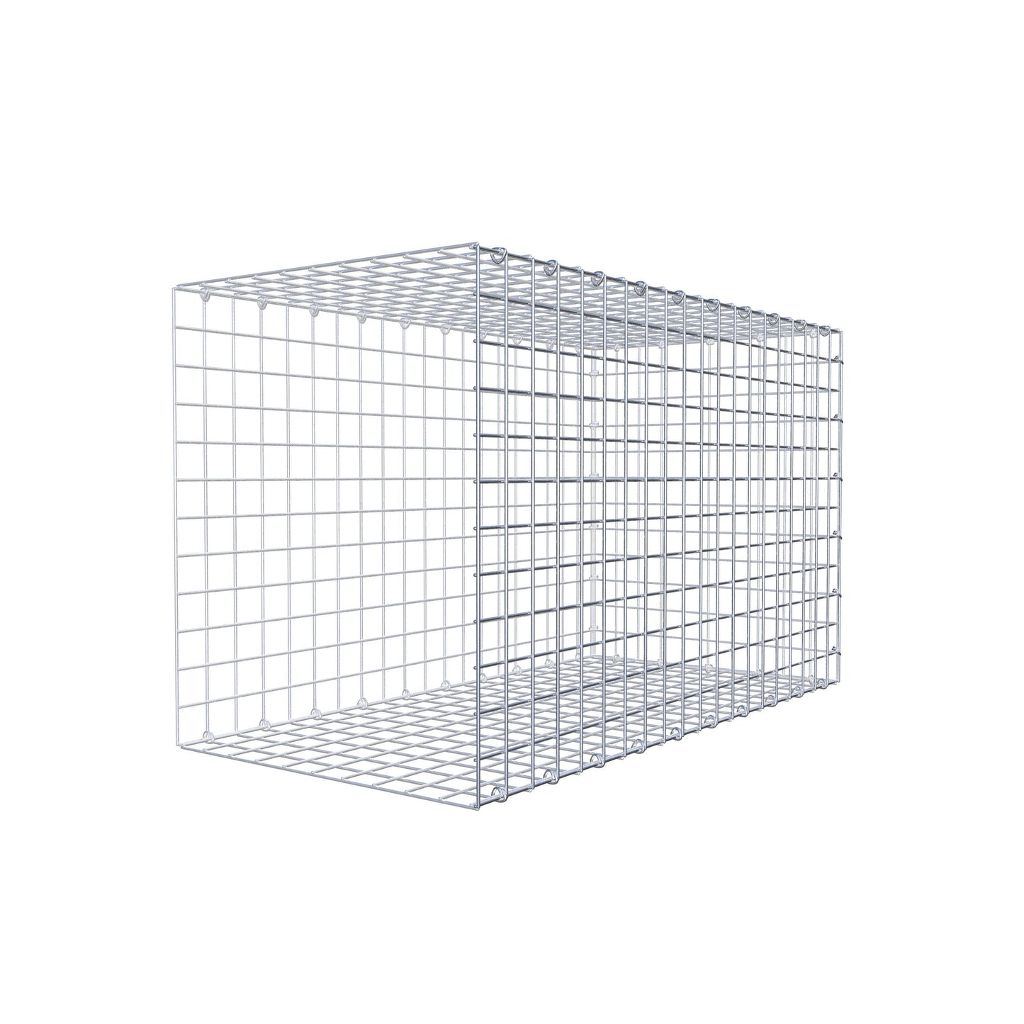Monteret gabion type 2 100 cm x 60 cm x 50 cm (L x H x D), maskestørrelse 5 cm x 5 cm, C-ring