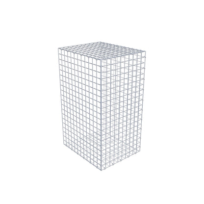Monteret gabion type 2 100 cm x 60 cm x 50 cm (L x H x D), maskestørrelse 5 cm x 5 cm, C-ring