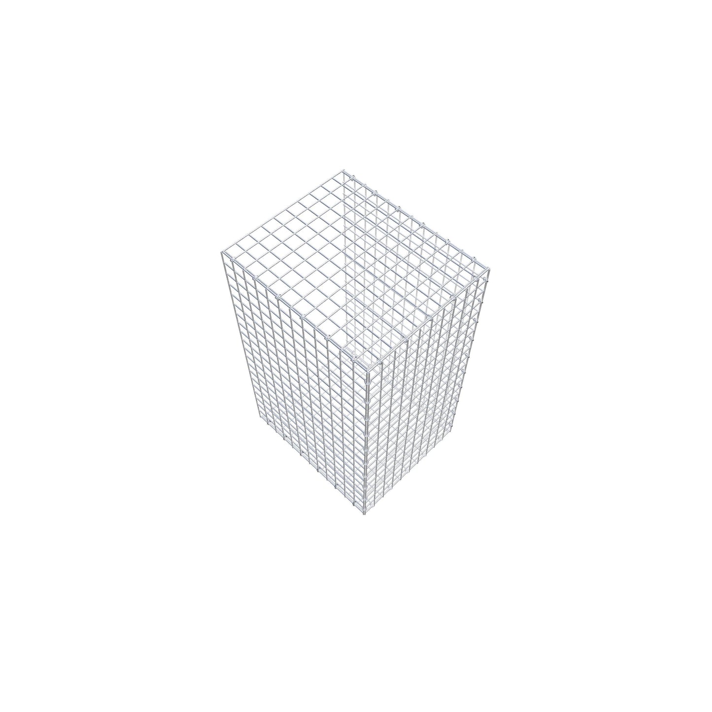 Monteret gabion type 2 100 cm x 60 cm x 50 cm (L x H x D), maskestørrelse 5 cm x 5 cm, C-ring