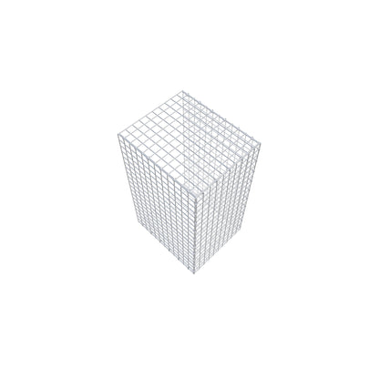 Monteret gabion type 2 100 cm x 60 cm x 50 cm (L x H x D), maskestørrelse 5 cm x 5 cm, C-ring