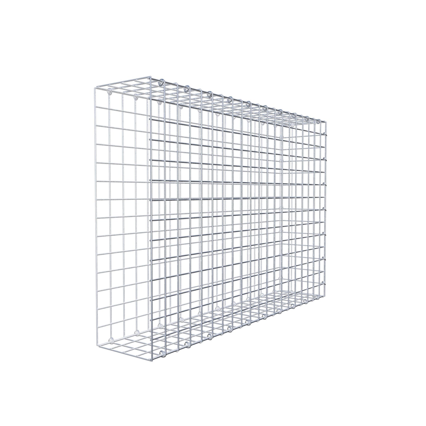 Typ 2 påbyggnadsgabion 100 cm x 70 cm x 20 cm (L x H x D), maskstorlek 5 cm x 5 cm, C-ring