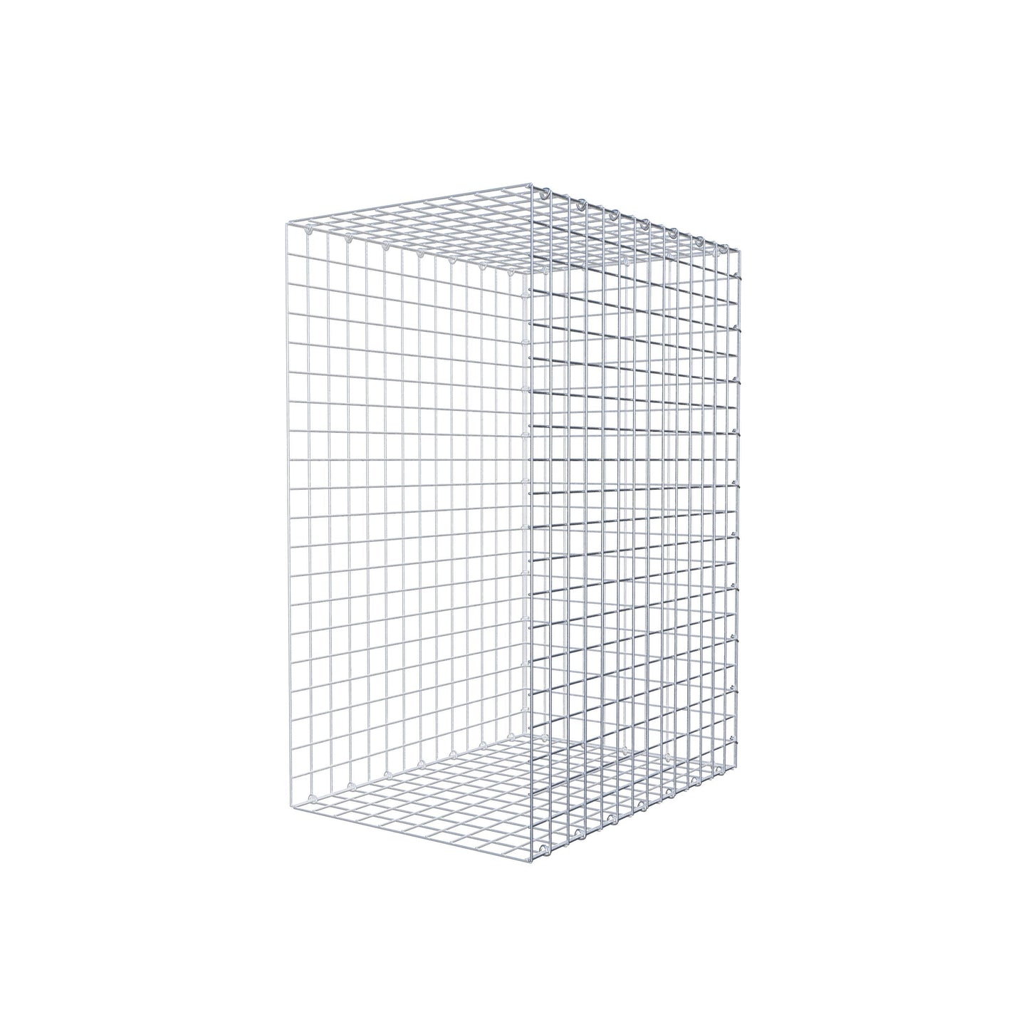 Typ 2 påbyggnadsgabion 100 cm x 70 cm x 50 cm (L x H x D), maskstorlek 5 cm x 5 cm, C-ring