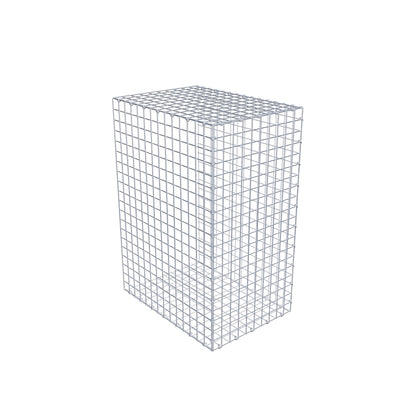 Typ 2 påbyggnadsgabion 100 cm x 70 cm x 50 cm (L x H x D), maskstorlek 5 cm x 5 cm, C-ring