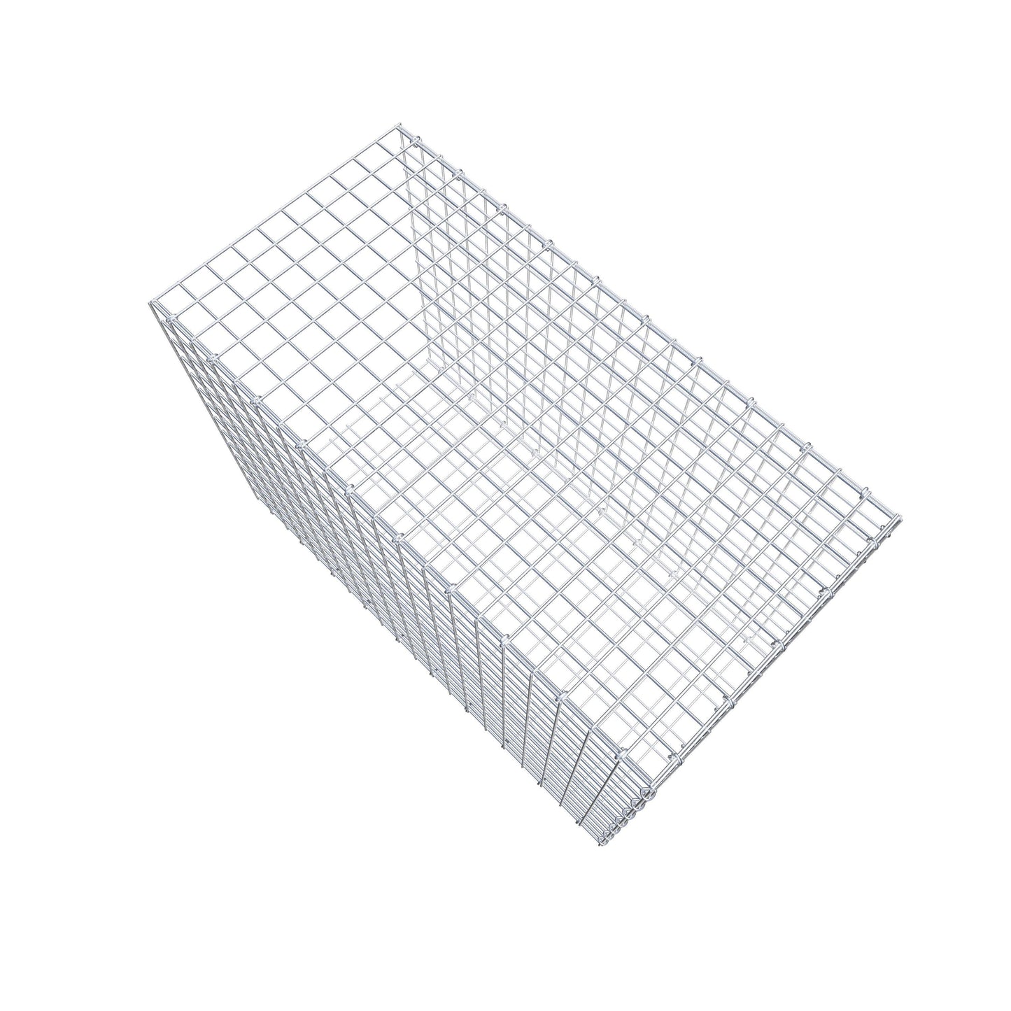 Typ 2 påbyggnadsgabion 100 cm x 70 cm x 50 cm (L x H x D), maskstorlek 5 cm x 5 cm, C-ring