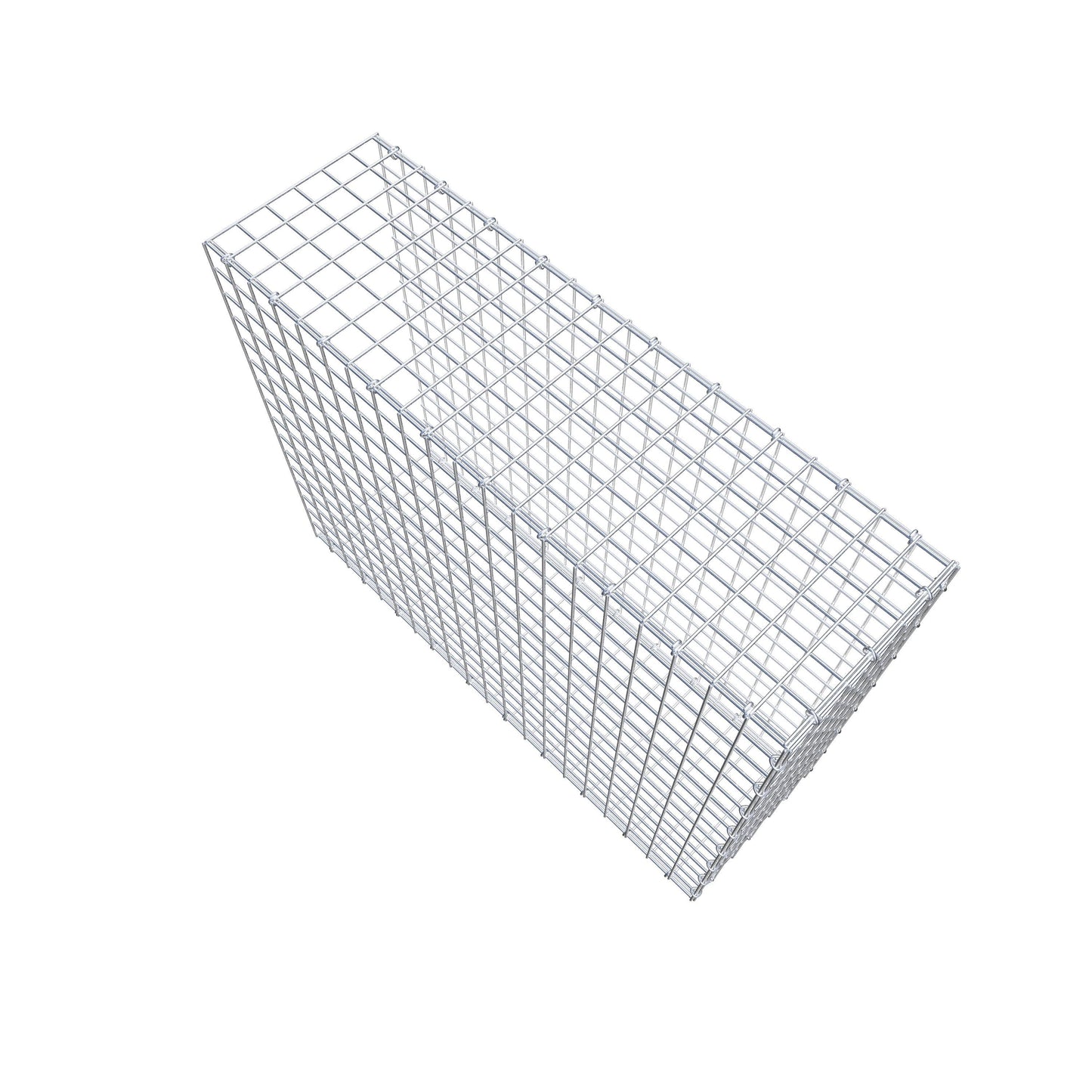 Typ 2 påbyggnadsgabion 100 cm x 80 cm x 30 cm (L x H x D), maskstorlek 5 cm x 5 cm, C-ring