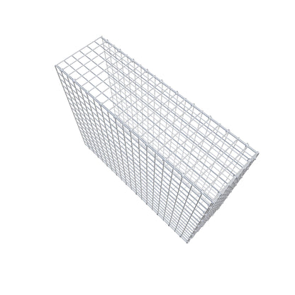 Typ 2 påbyggnadsgabion 100 cm x 80 cm x 30 cm (L x H x D), maskstorlek 5 cm x 5 cm, C-ring