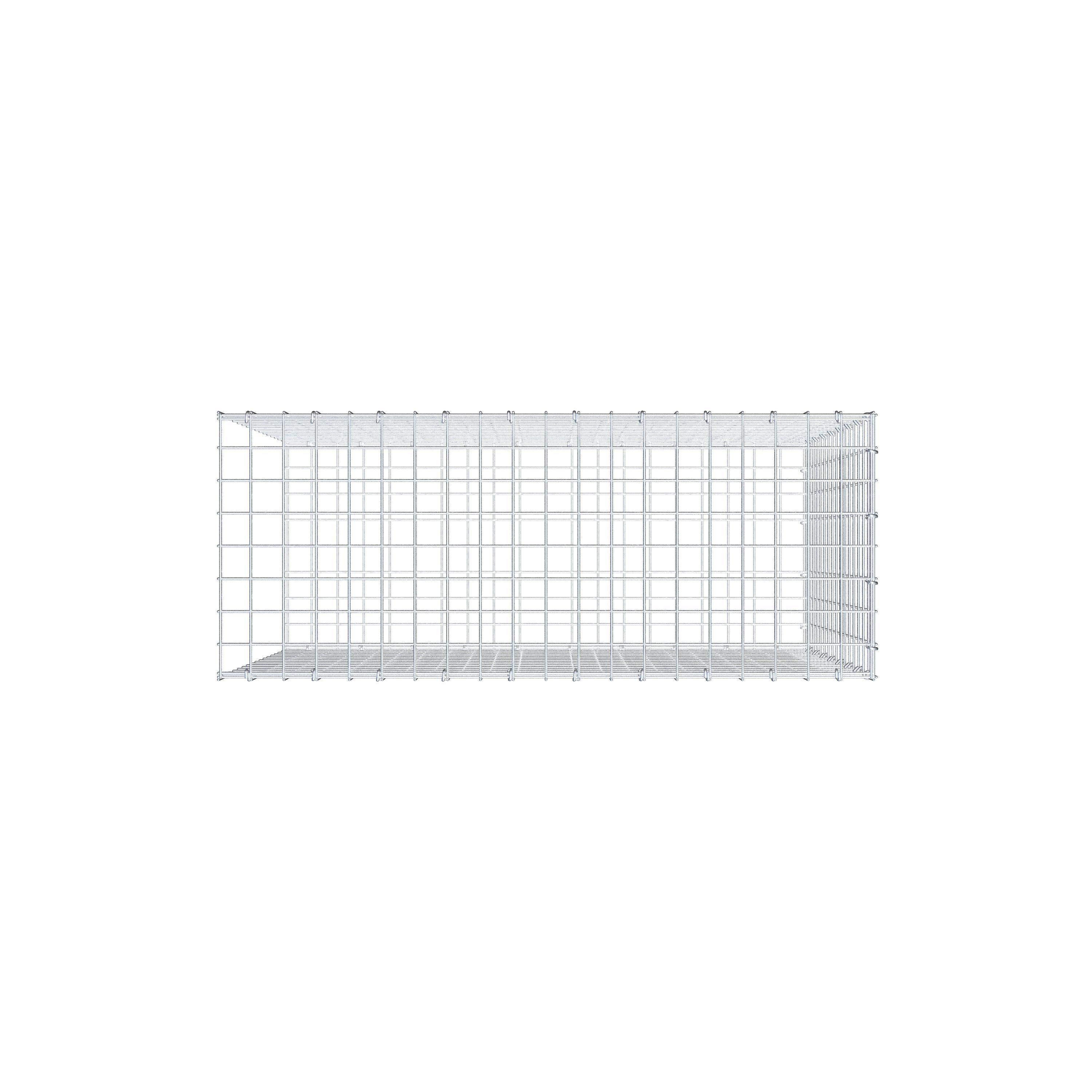 Mounted gabion type 2 100 cm x 80 cm x 40 cm (L x H x D), mesh size 5 cm x 5 cm, C-ring