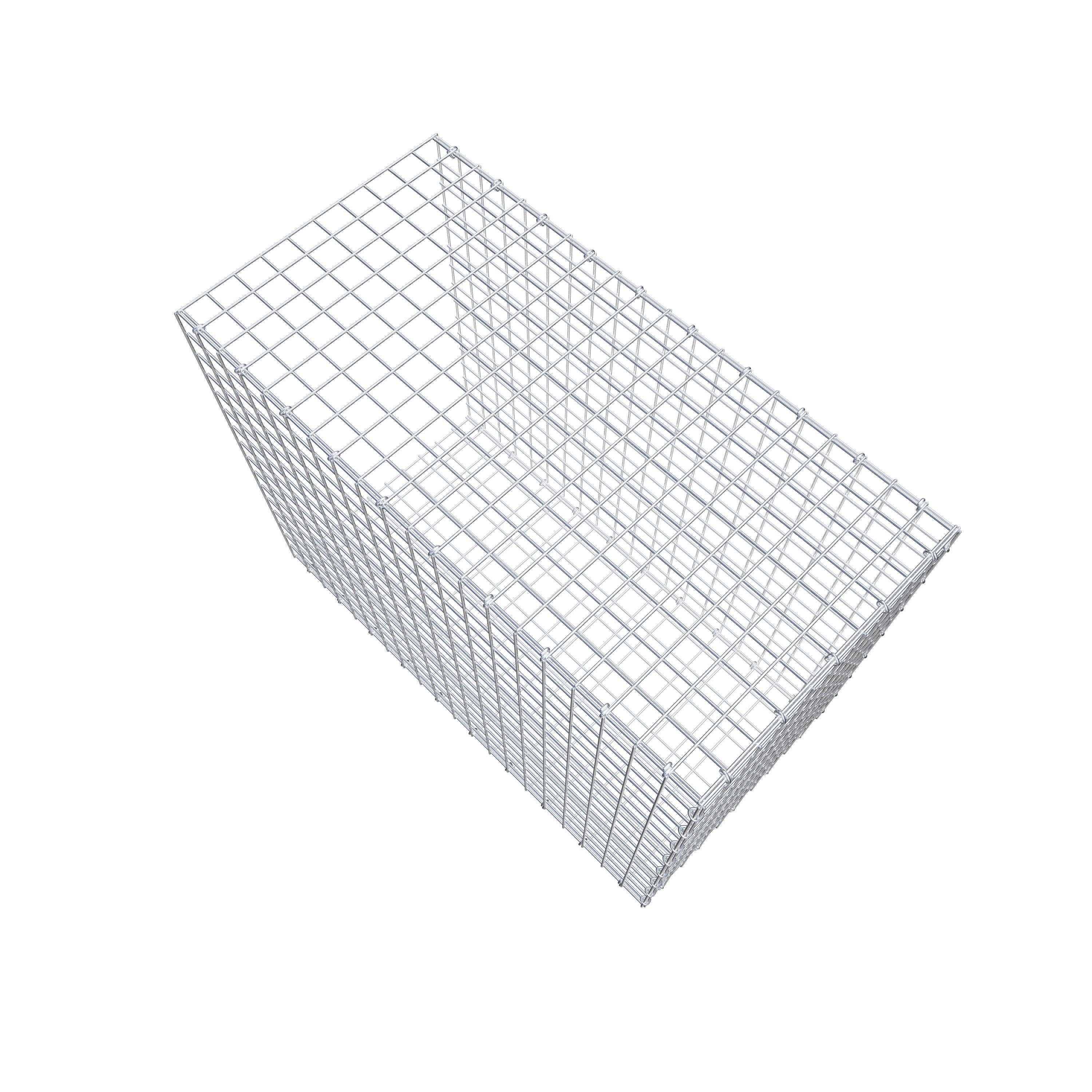 Mounted gabion type 2 100 cm x 80 cm x 50 cm (L x H x D), mesh size 5 cm x 5 cm, C-ring