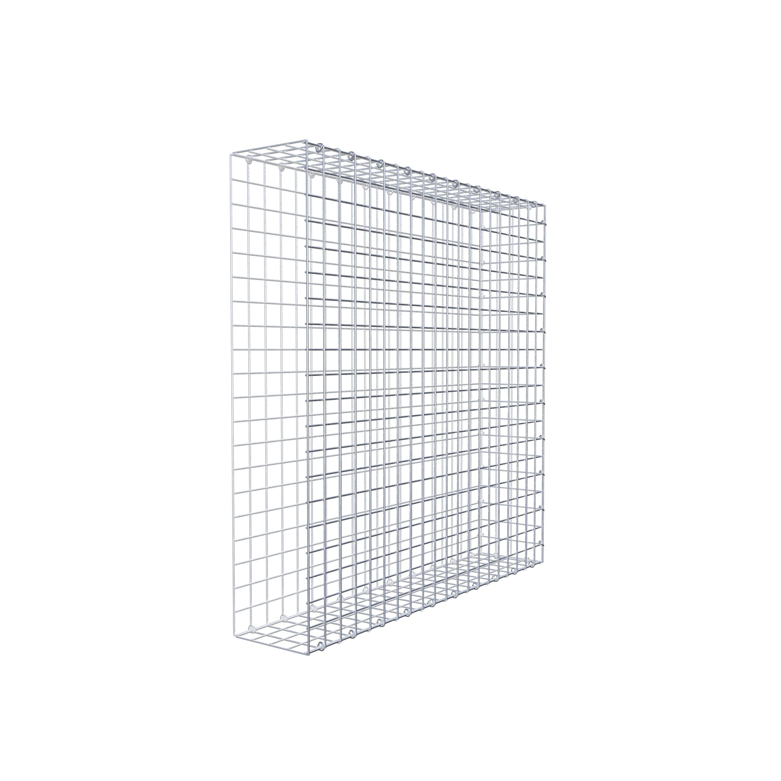 Mounted gabion type 2 100 cm x 100 cm x 20 cm (L x H x D), mesh size 5 cm x 5 cm, C-ring