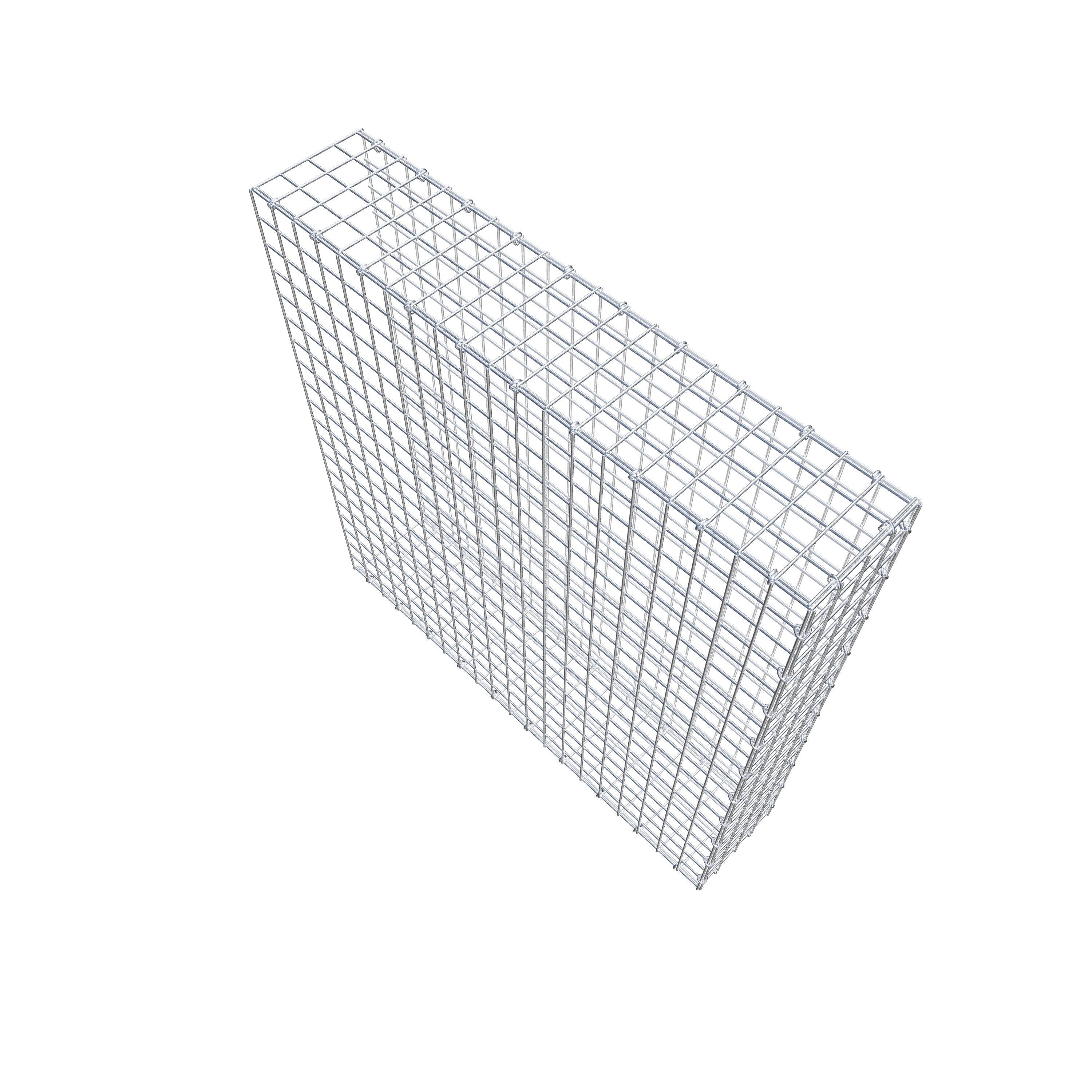 Mounted gabion type 2 100 cm x 100 cm x 20 cm (L x H x D), mesh size 5 cm x 5 cm, C-ring