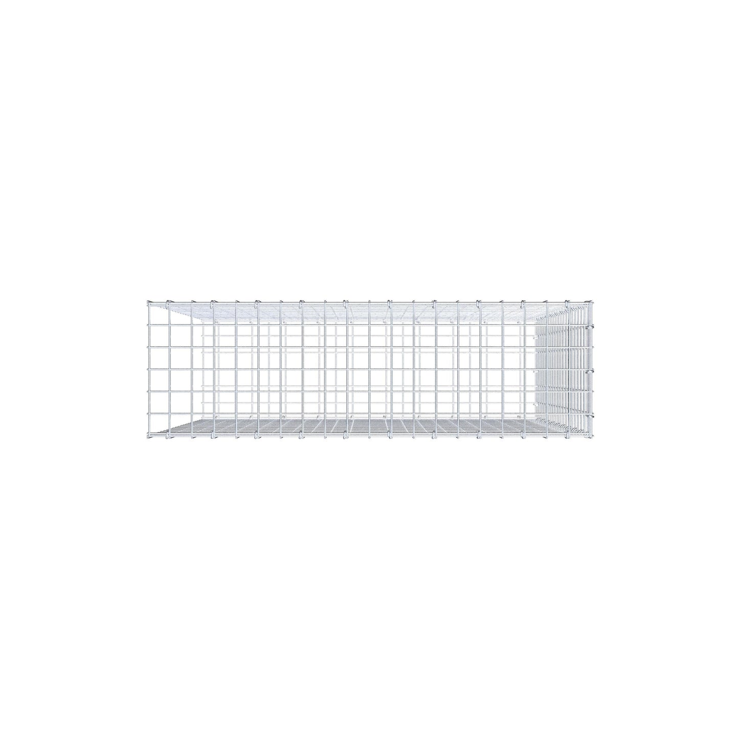 Extra gabion typ 2 100 cm x 100 cm x 30 cm (L x H x D), maskstorlek 5 cm x 5 cm, C-ring