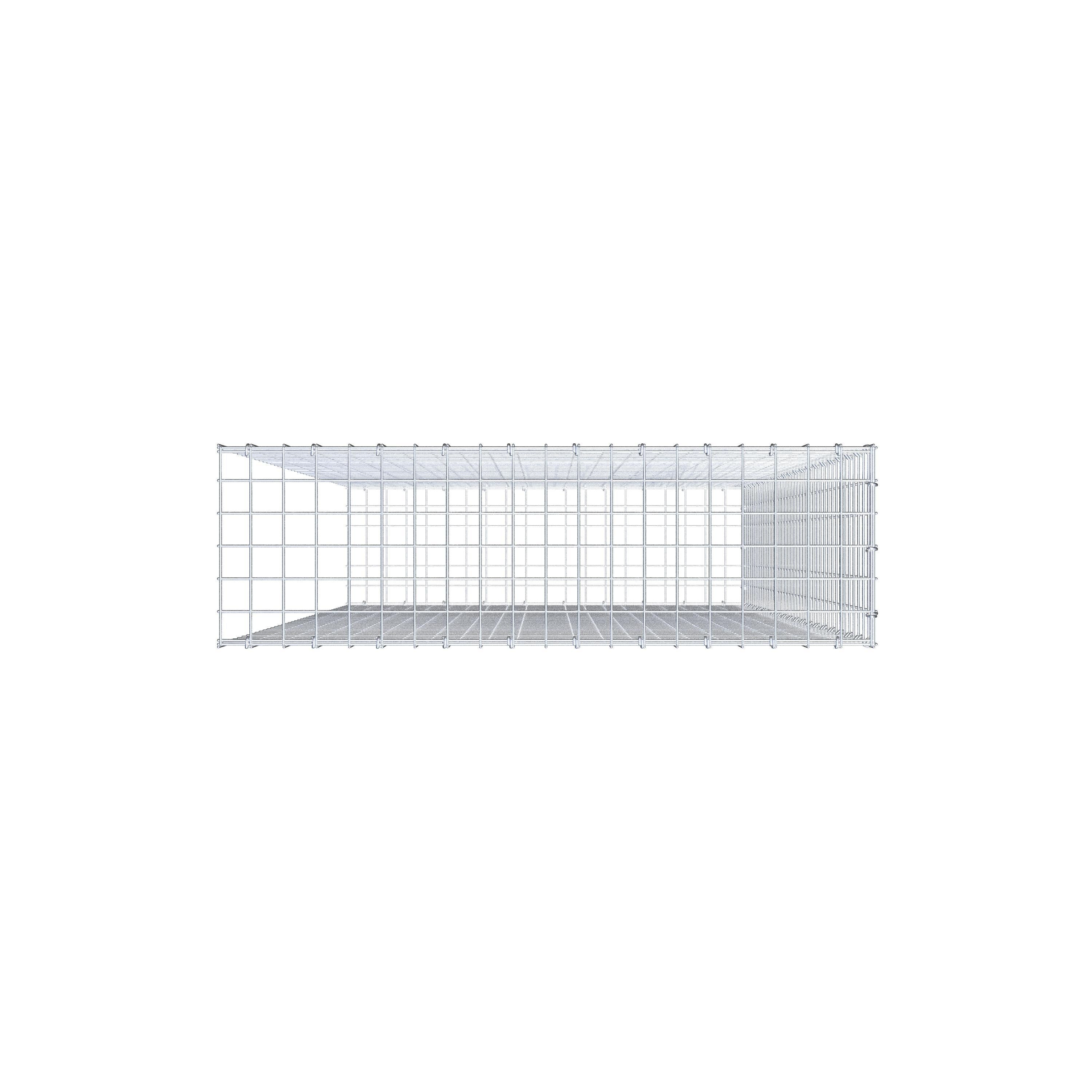 Anbaugabione Typ 2 200 cm x 100 cm x 30 cm (L x H x T), Maschenweite 5 cm x 5 cm, C-Ring