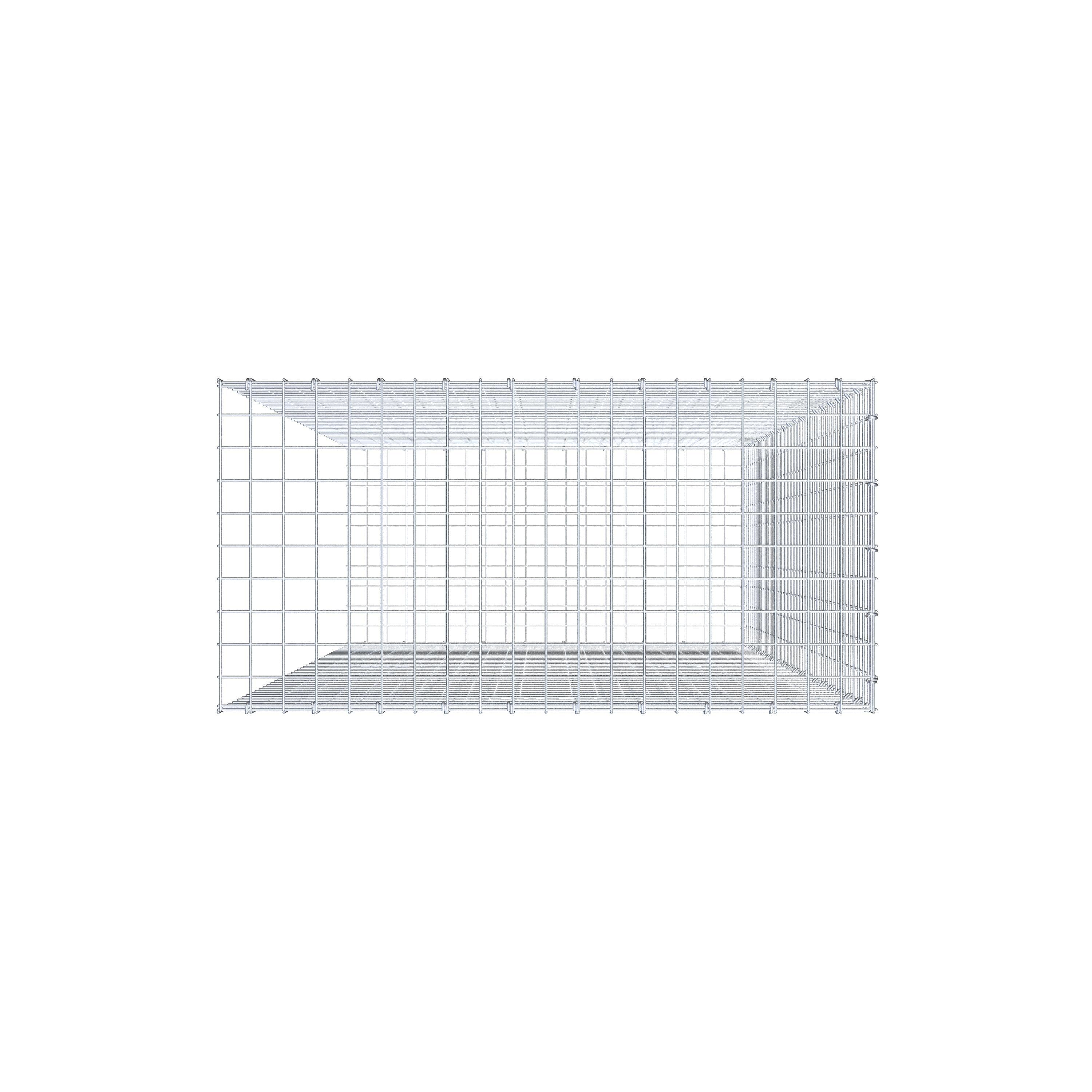 Mounted gabion type 2 200 cm x 100 cm x 50 cm (L x H x D), mesh size 5 cm x 5 cm, C-ring