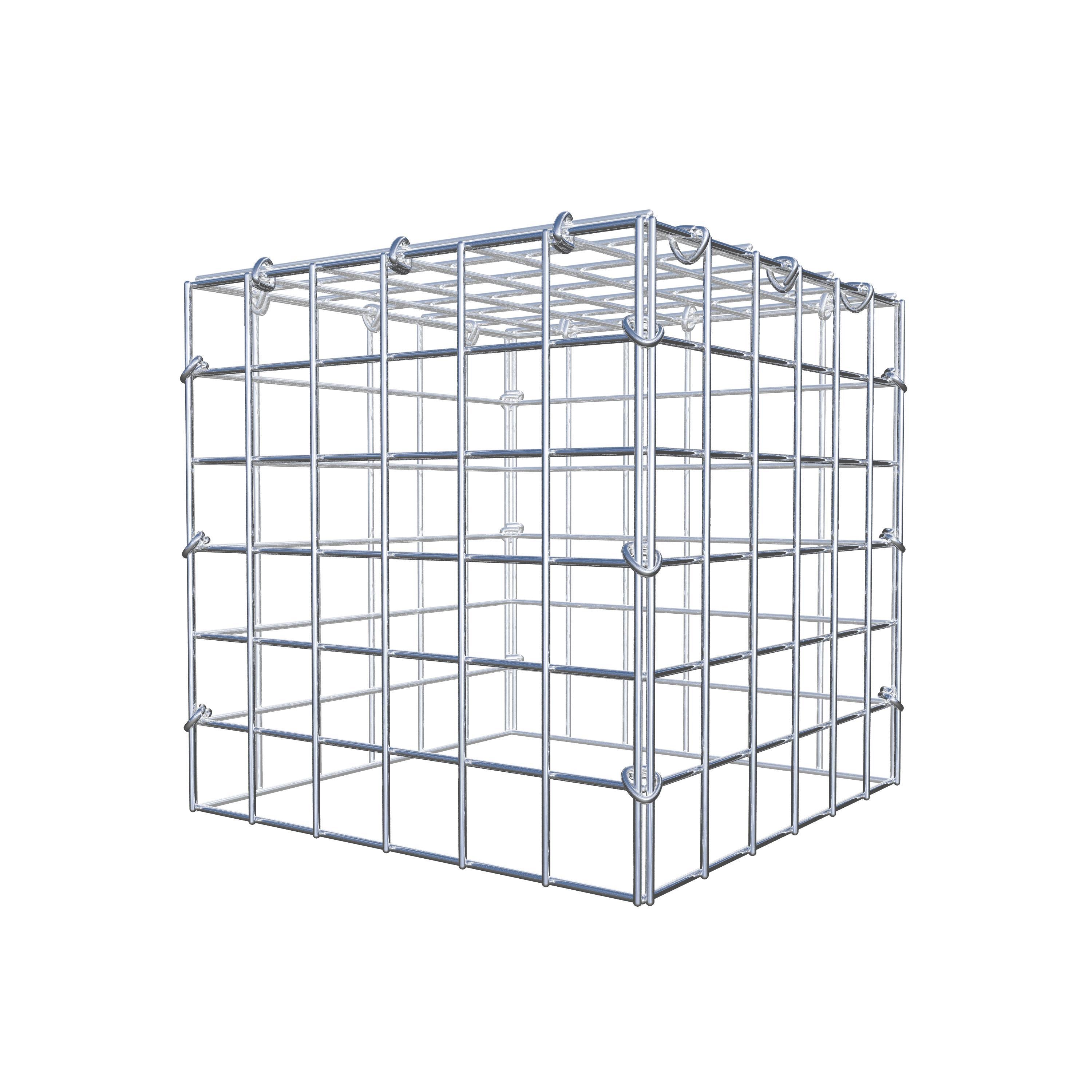 Mounted gabion type 3 30 cm x 30 cm x 30 cm (L x H x D), mesh size 5 cm x 5 cm, C-ring