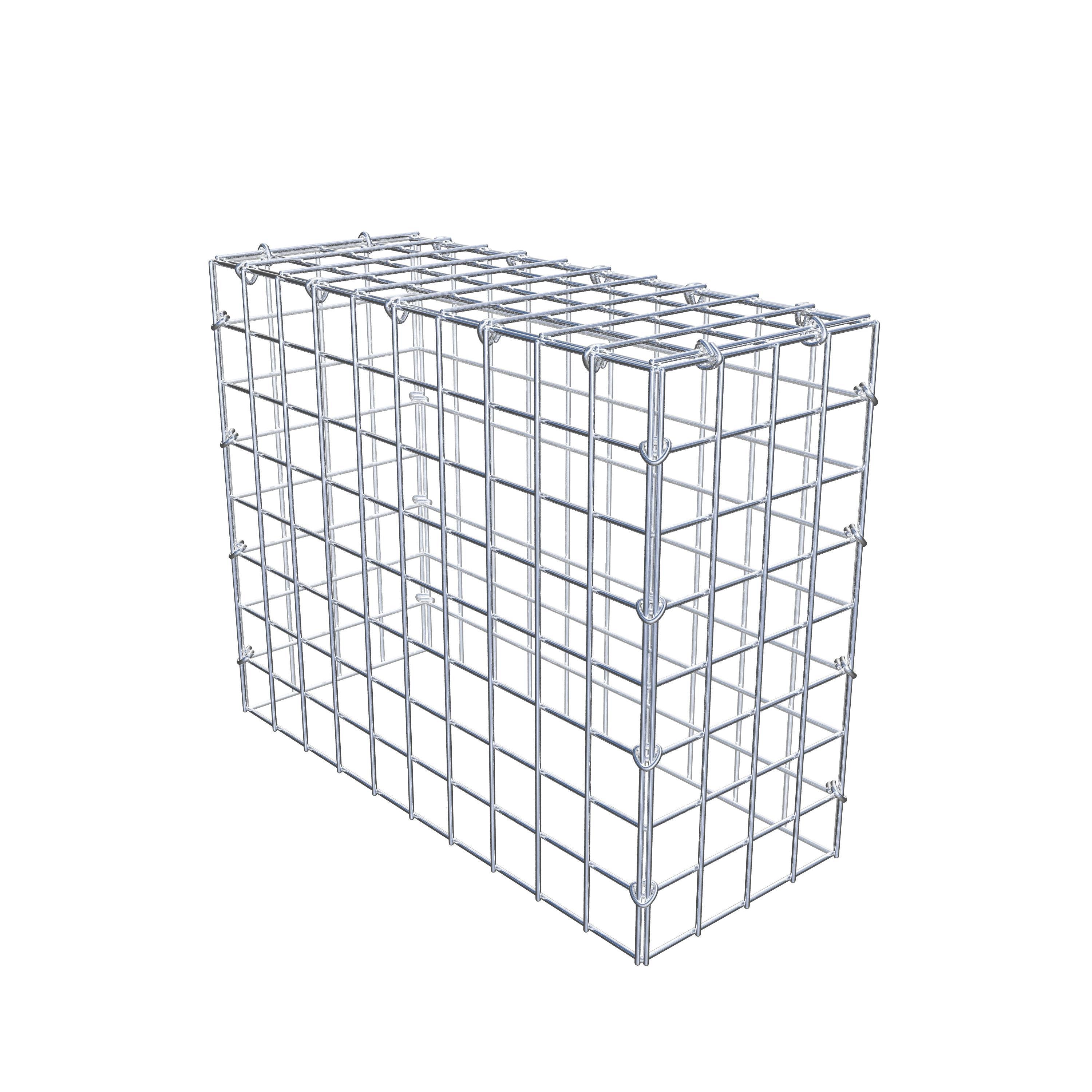 Monteret gabion type 3 50 cm x 40 cm x 20 cm (L x H x D), maskestørrelse 5 cm x 5 cm, C-ring