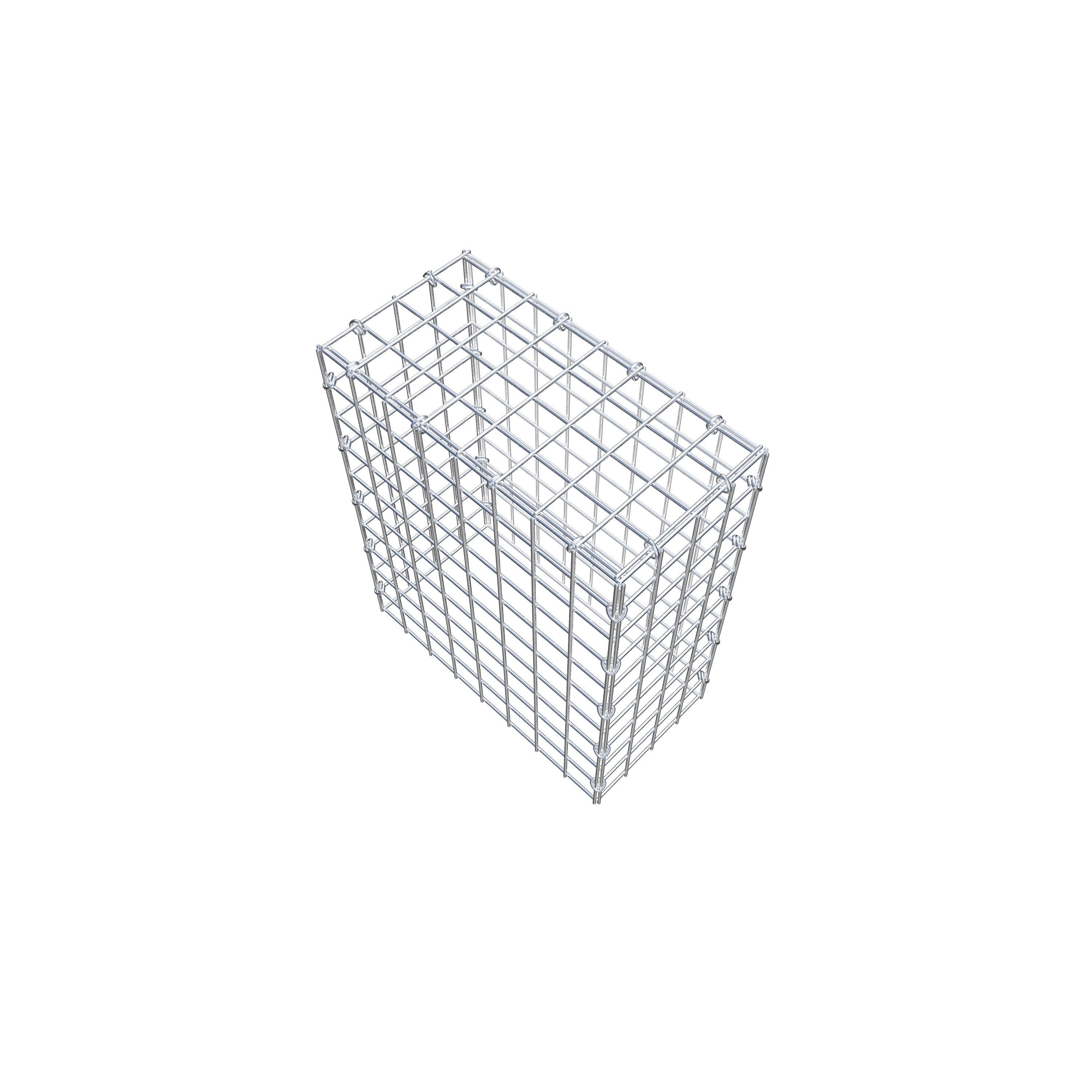 Monteret gabion type 3 50 cm x 40 cm x 20 cm (L x H x D), maskestørrelse 5 cm x 5 cm, C-ring