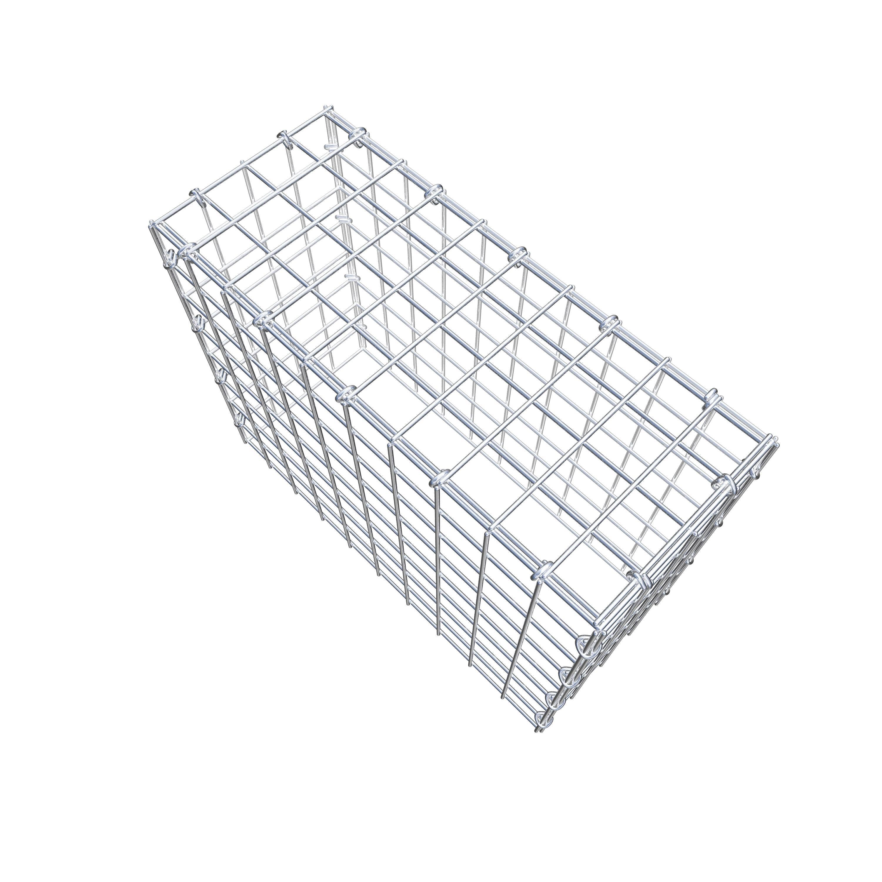 Monteret gabion type 3 50 cm x 40 cm x 20 cm (L x H x D), maskestørrelse 5 cm x 5 cm, C-ring