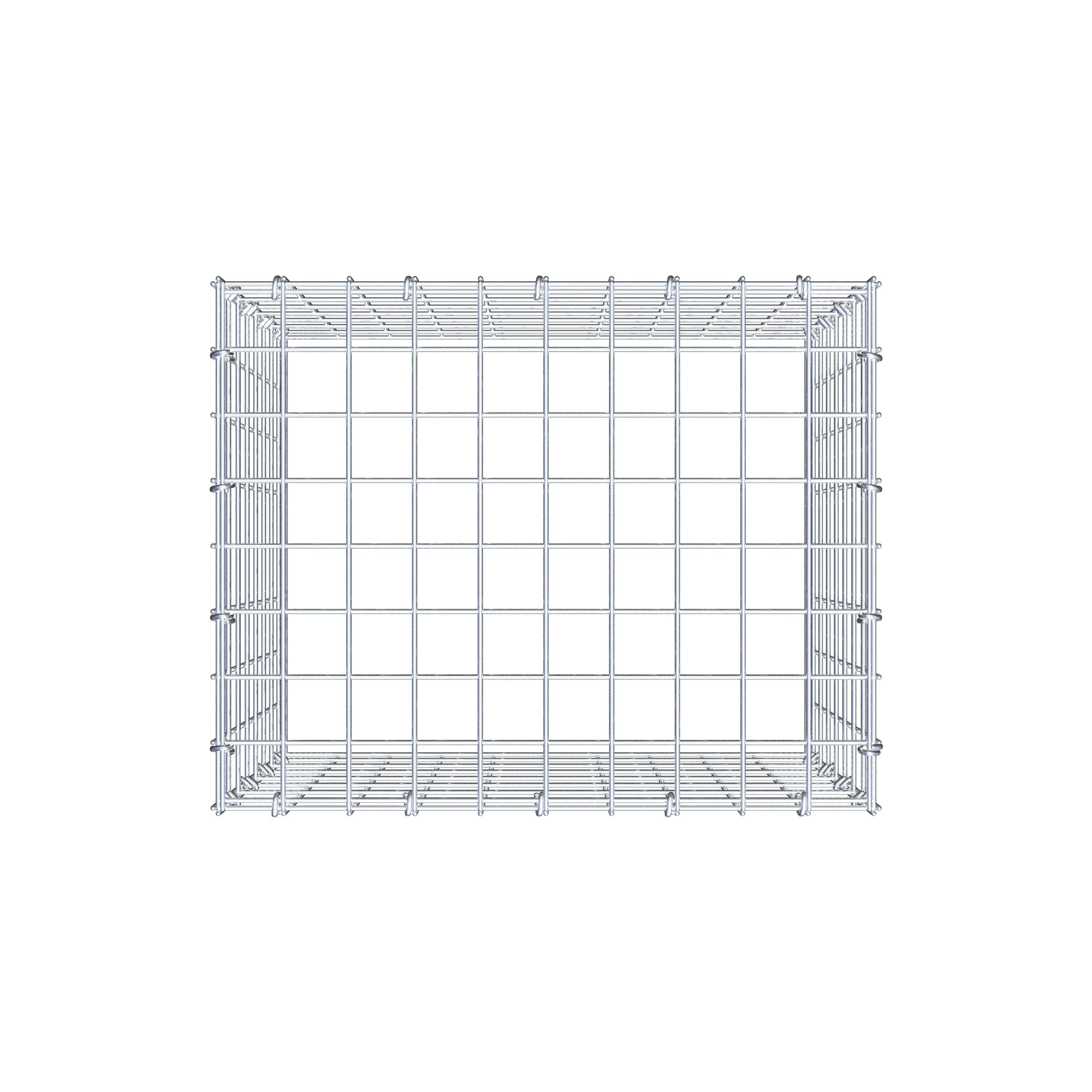 Mounted gabion type 3 50 cm x 40 cm x 40 cm (L x H x D), mesh size 5 cm x 5 cm, C-ring